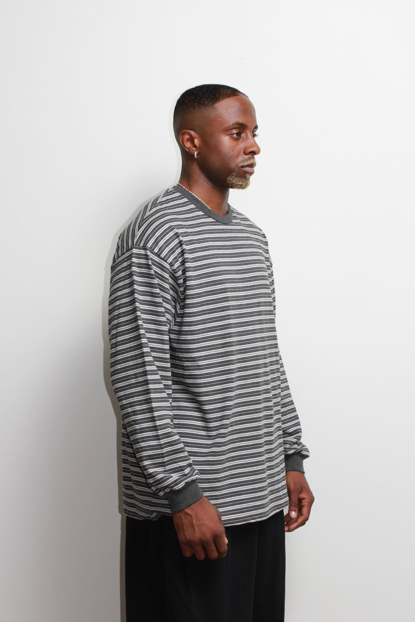 Hazel Stripe T-Shirt in Grey