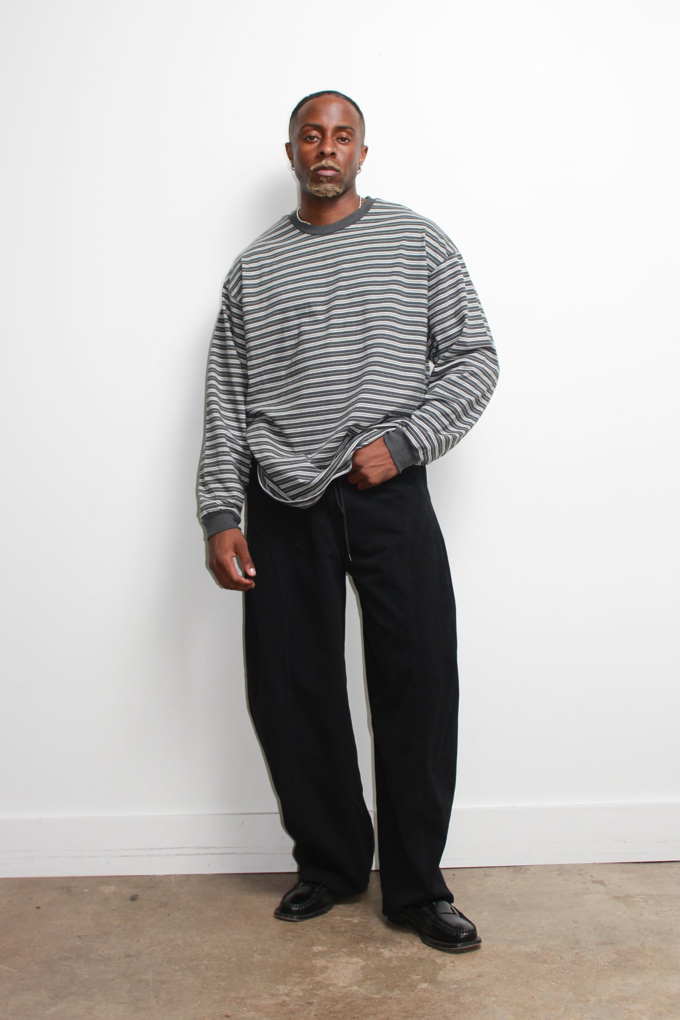 Hazel Stripe T-Shirt in Grey