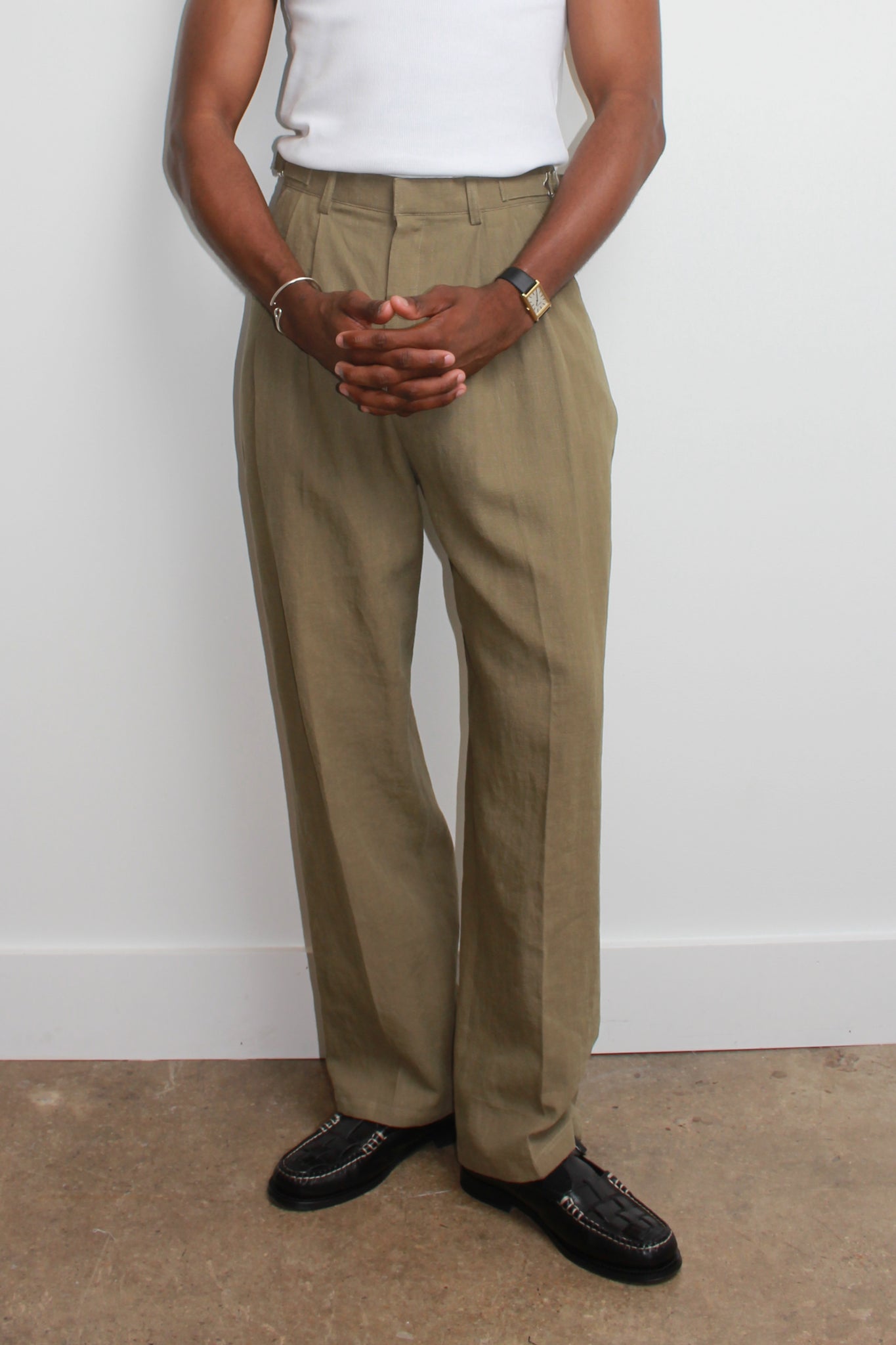 Ever Linen Pants in Olive