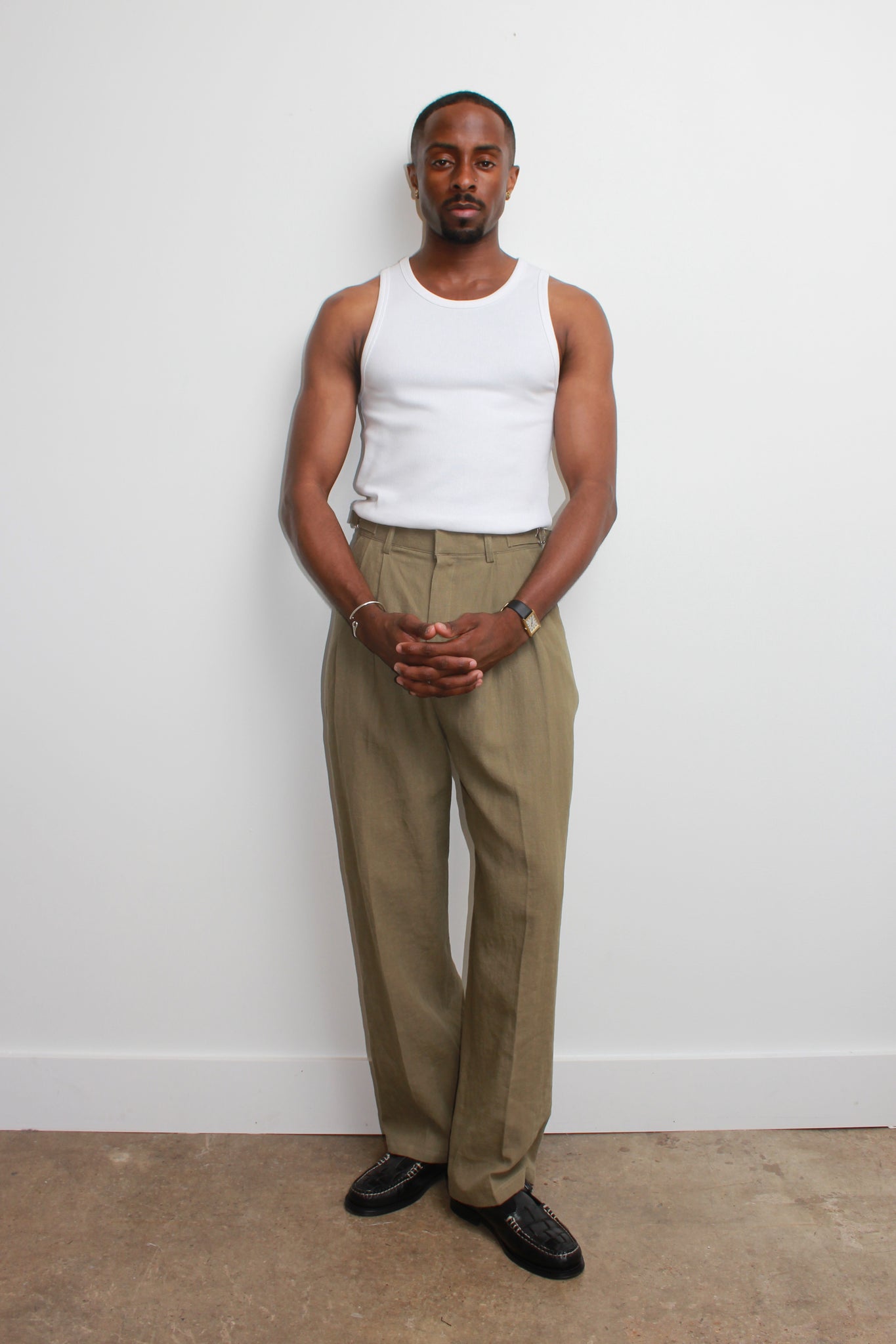 Ever Linen Pants in Olive