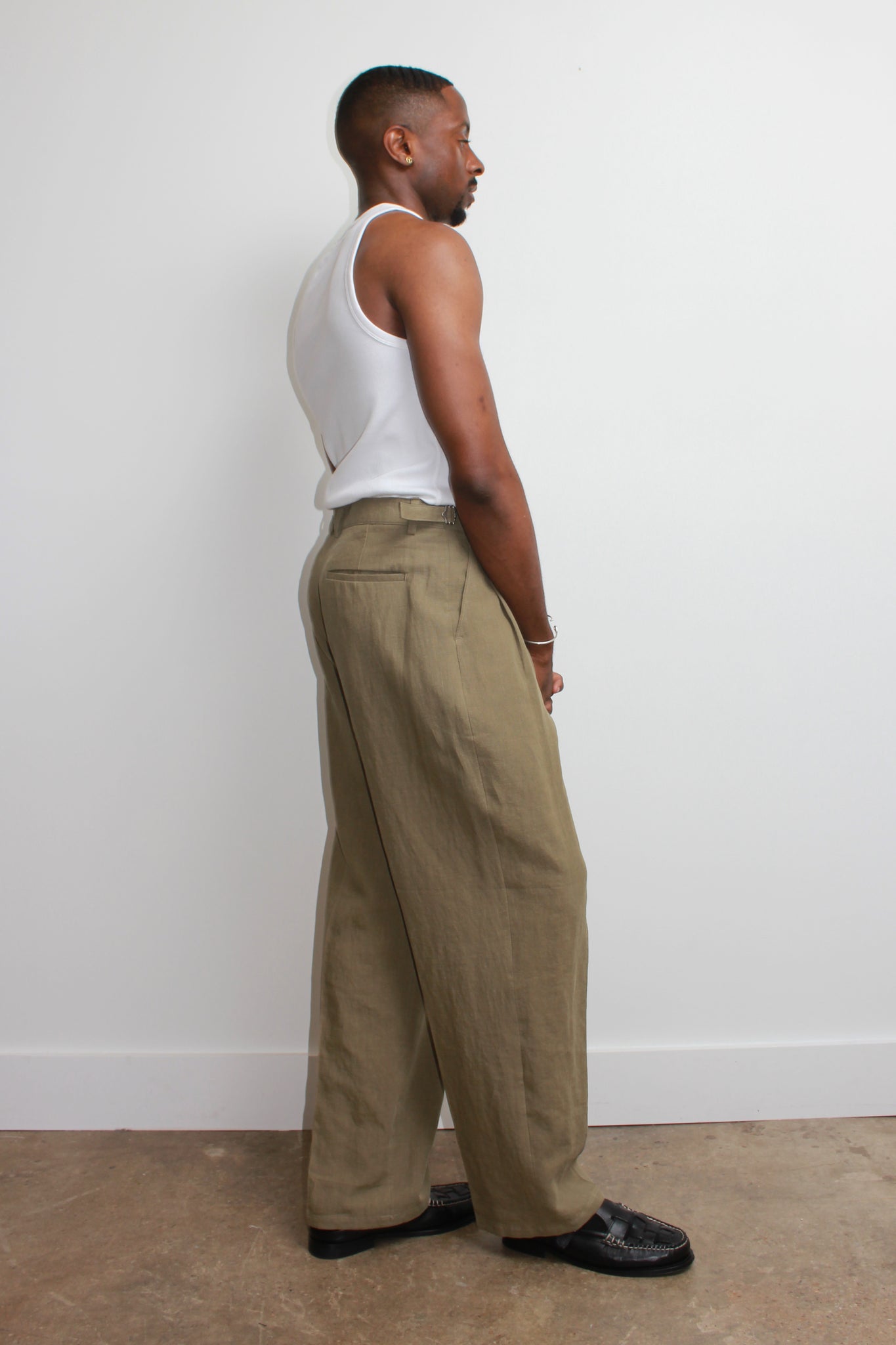 Ever Linen Pants in Olive