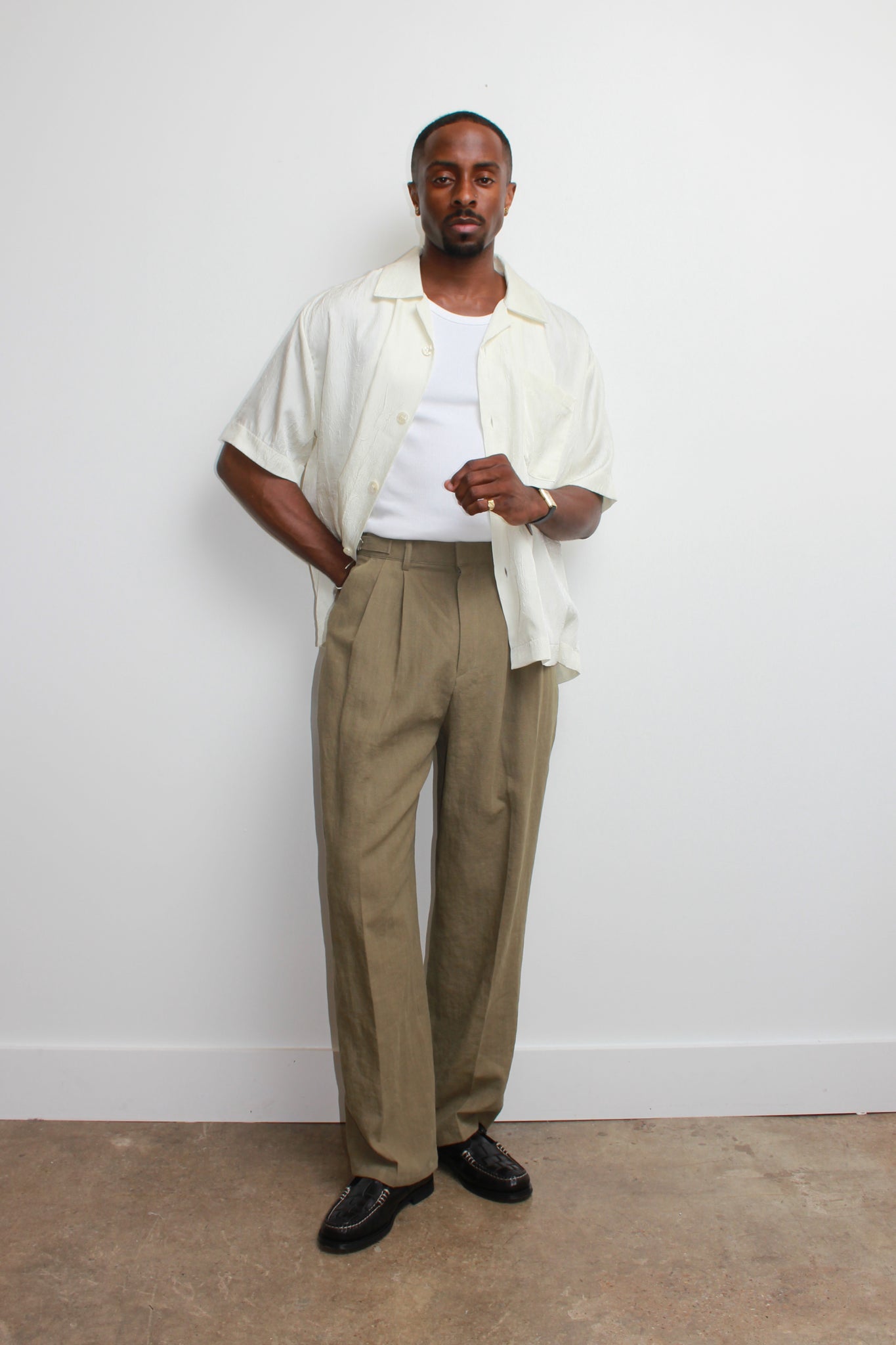 Ever Linen Pants in Olive