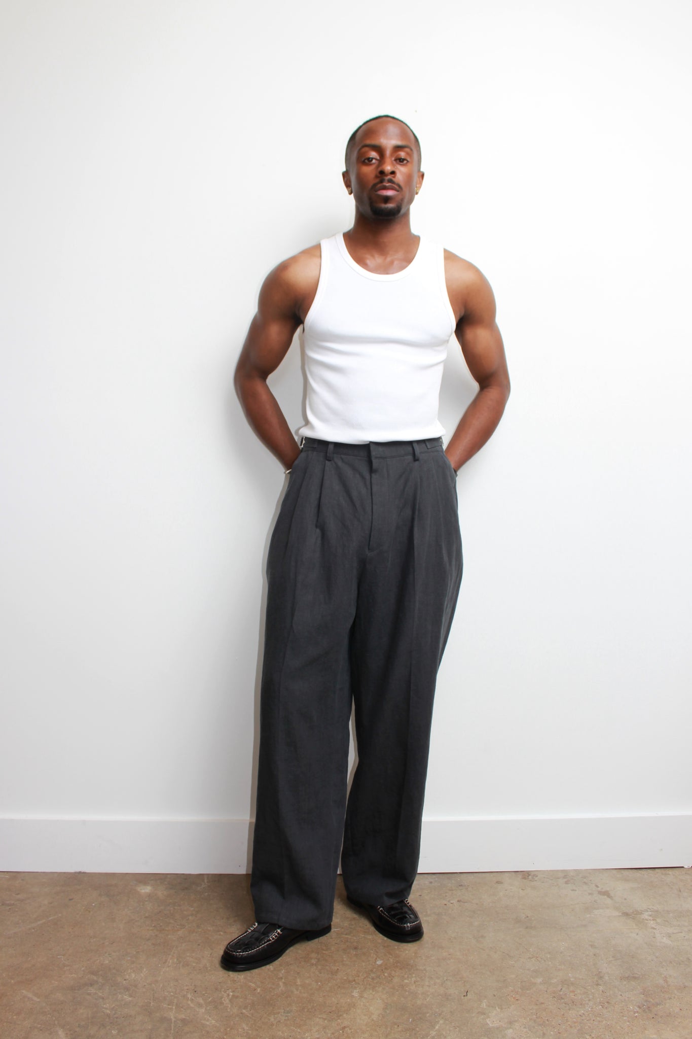 Ever Linen Pants in Charcoal