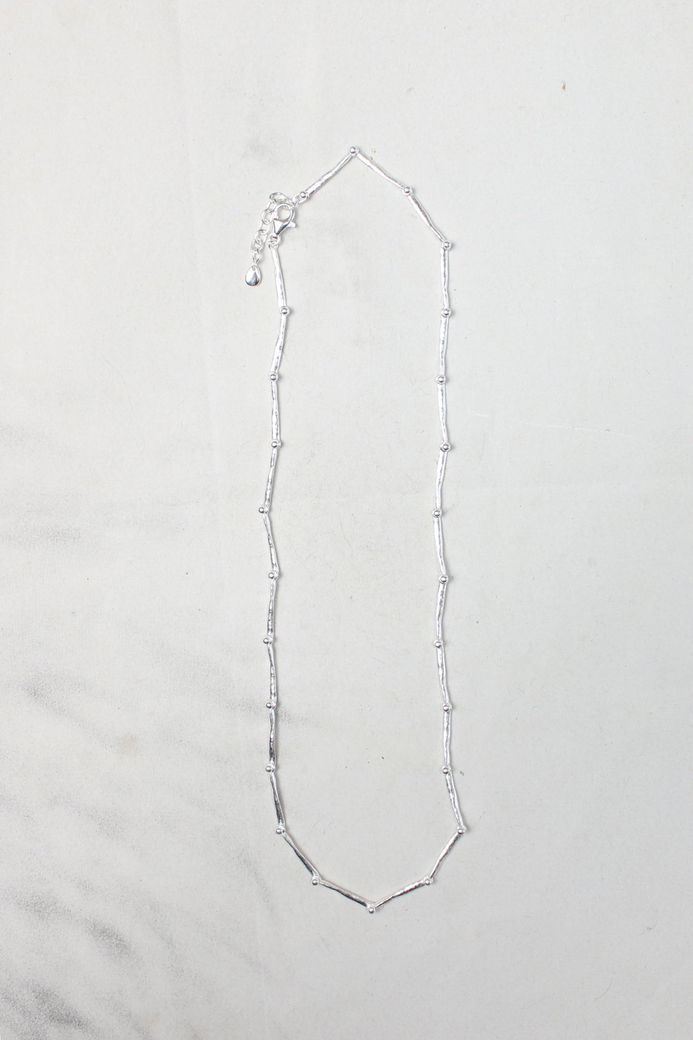 Silver Bar Link Necklace