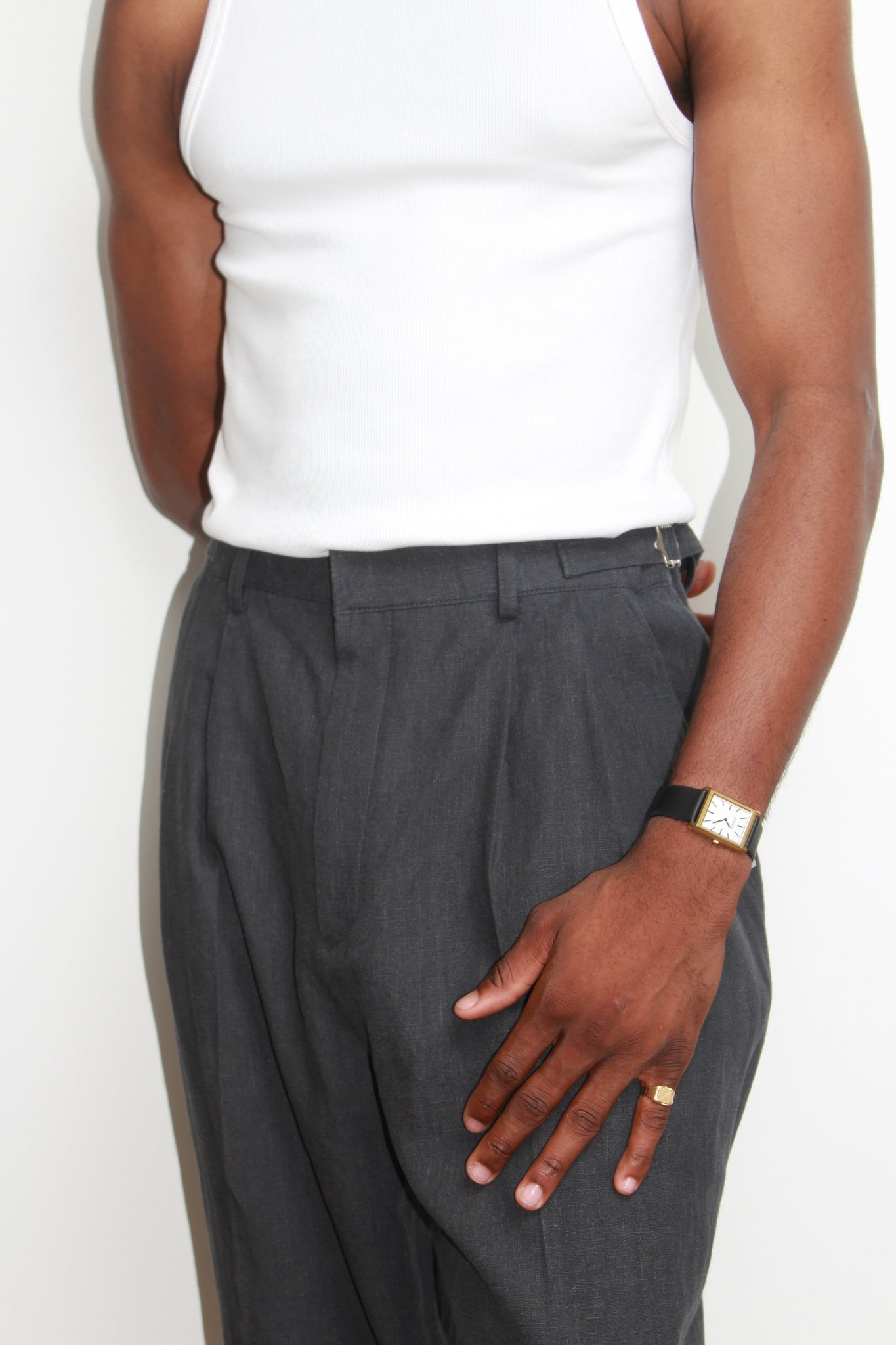 Ever Linen Pants in Charcoal