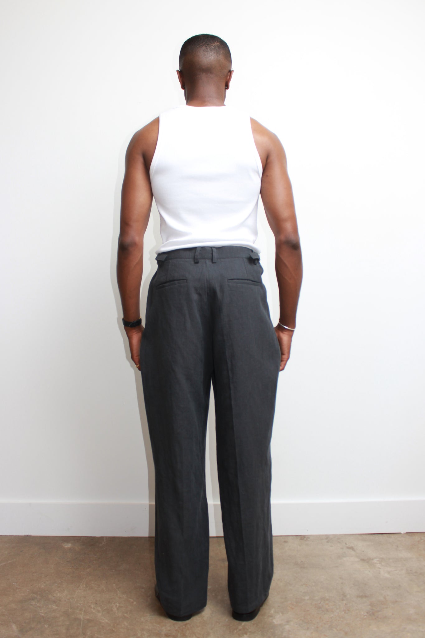 Ever Linen Pants in Charcoal