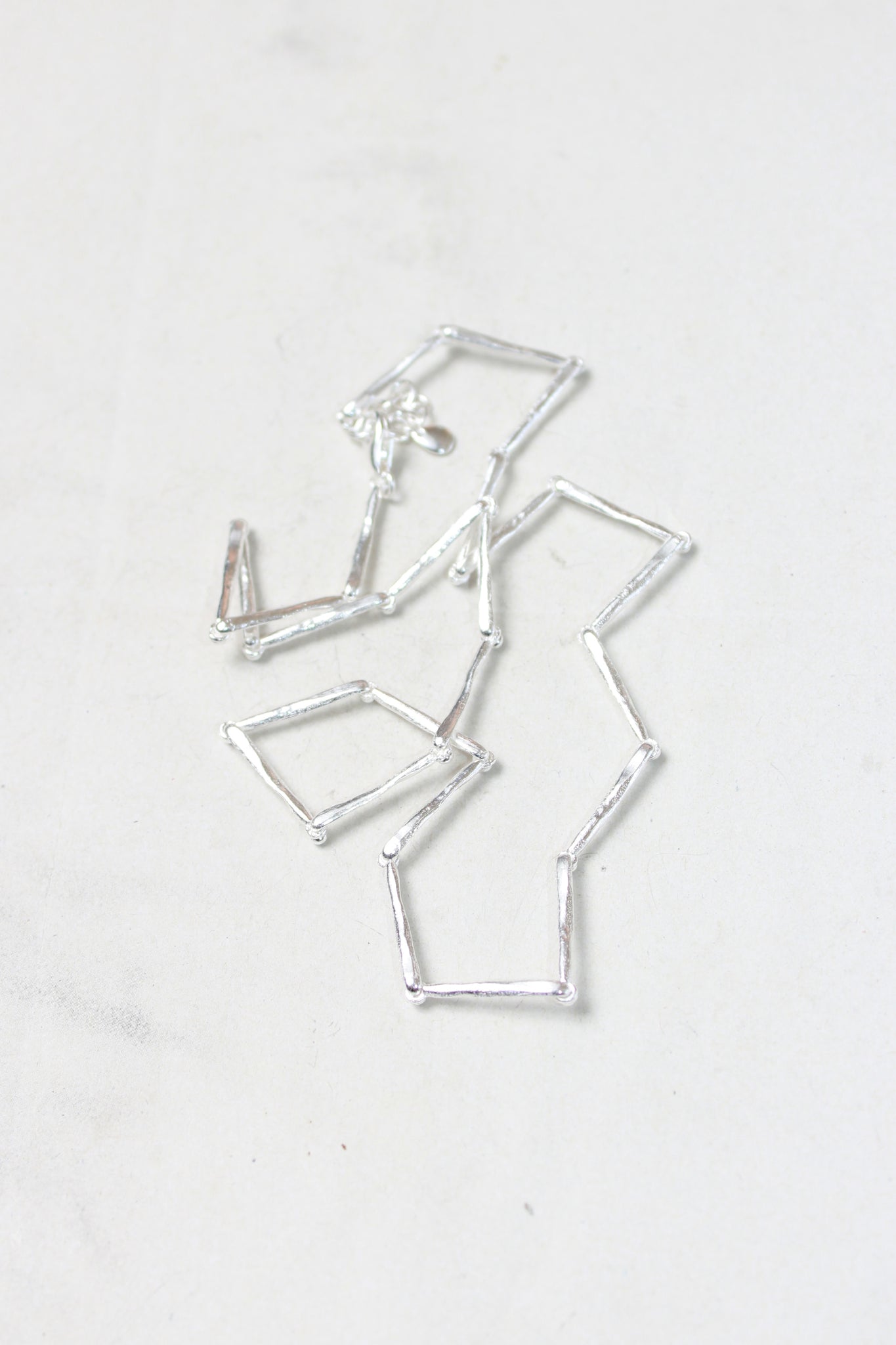 Silver Bar Link Necklace