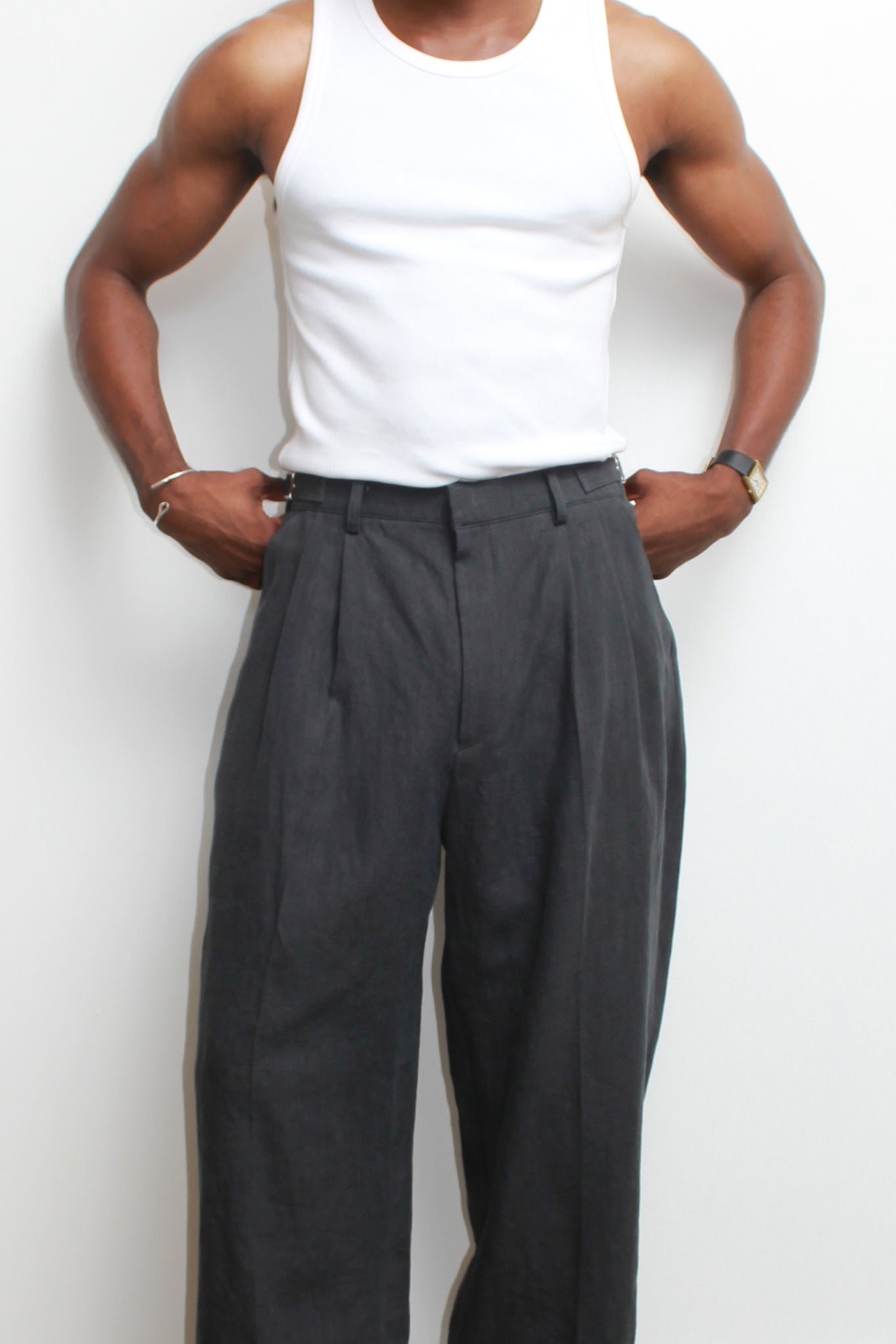 Ever Linen Pants in Charcoal