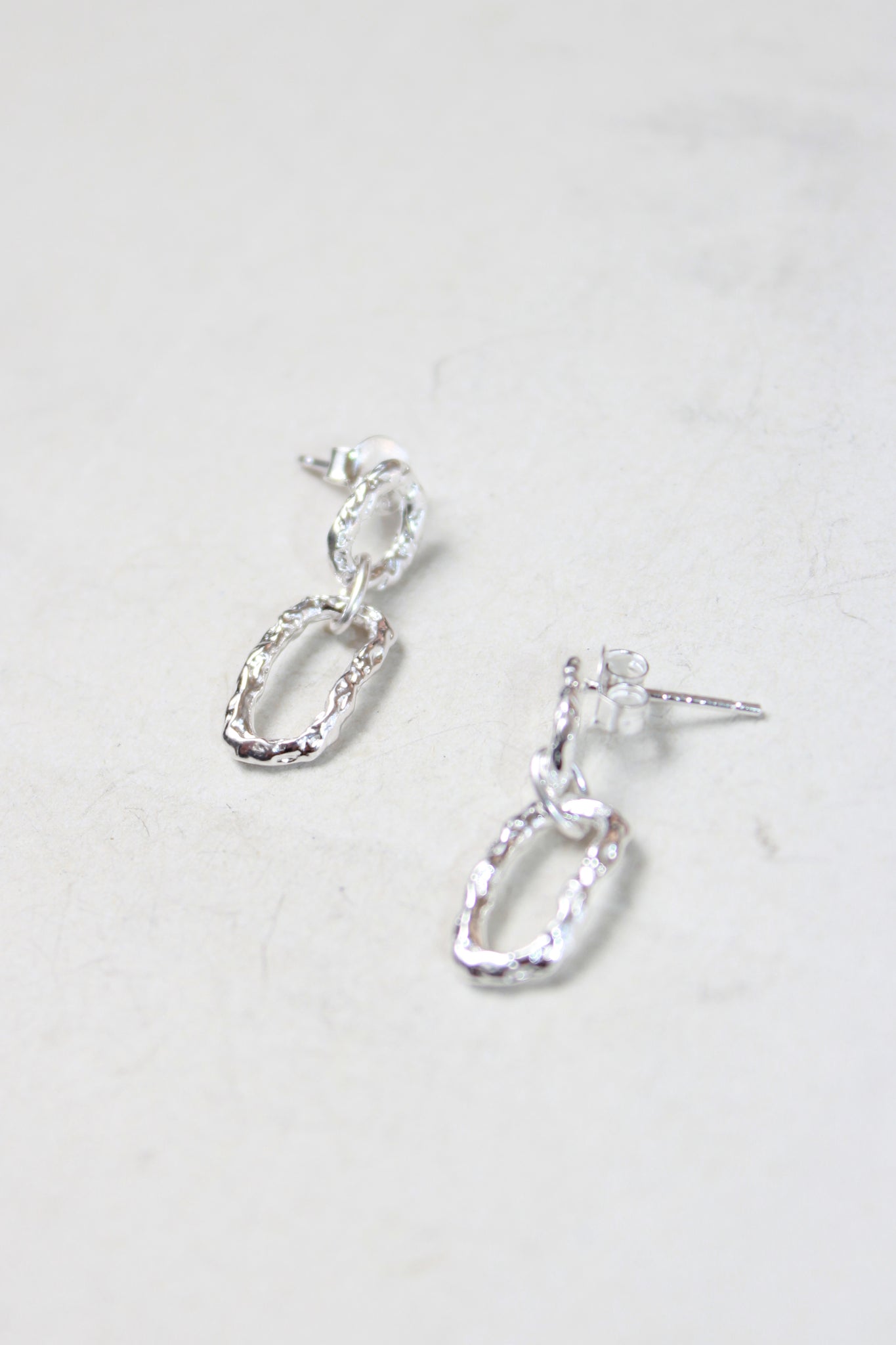 Rough Double Ring Hoop