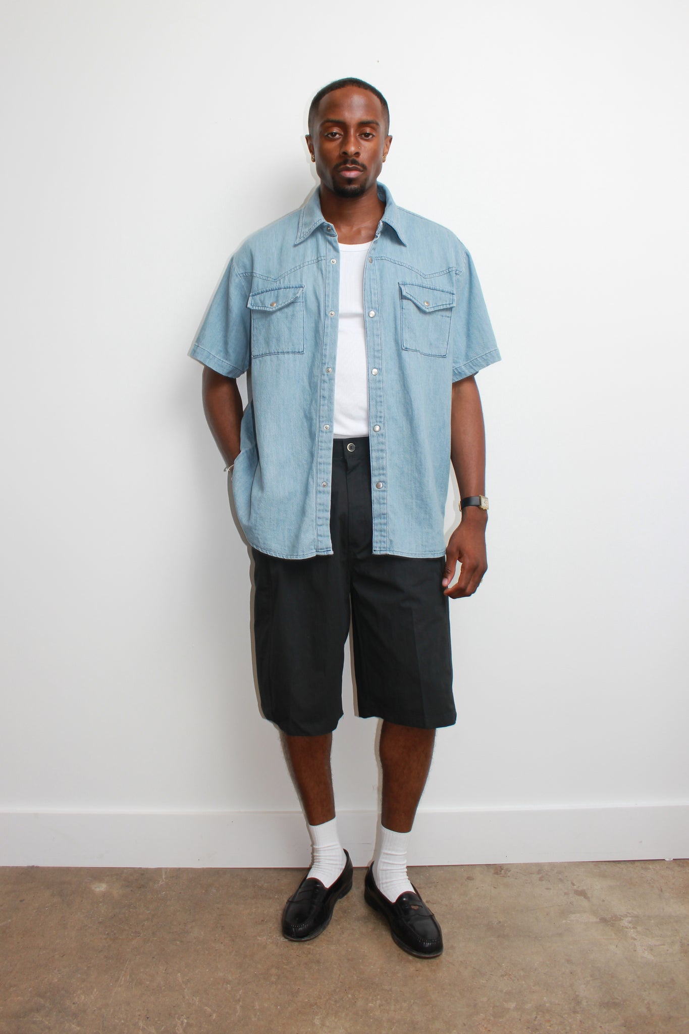 Glen Bermuda Shorts in Charcoal