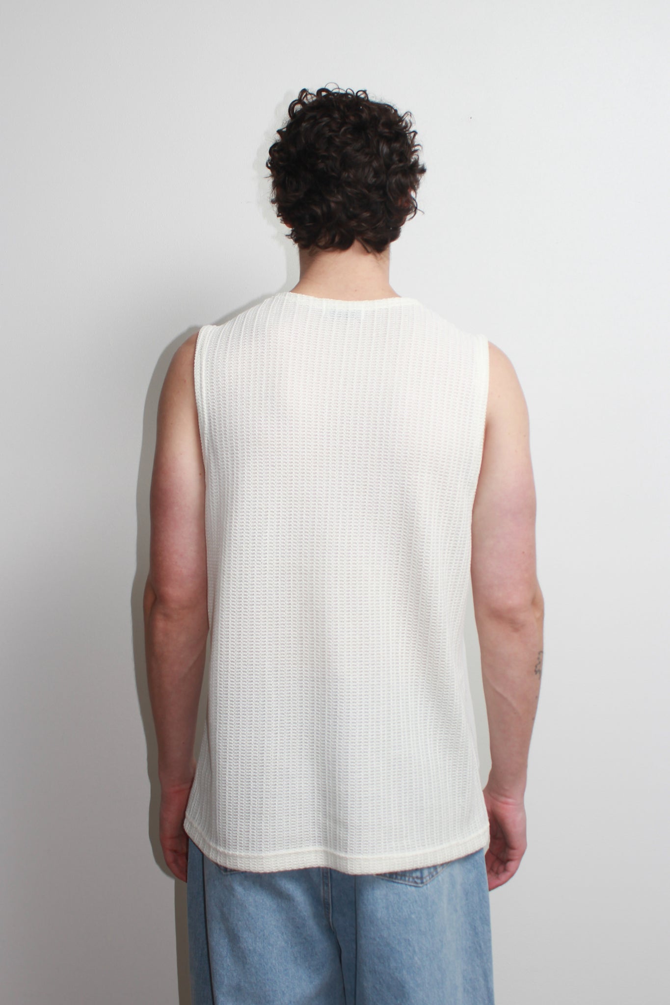 Crochet Tank Top in White