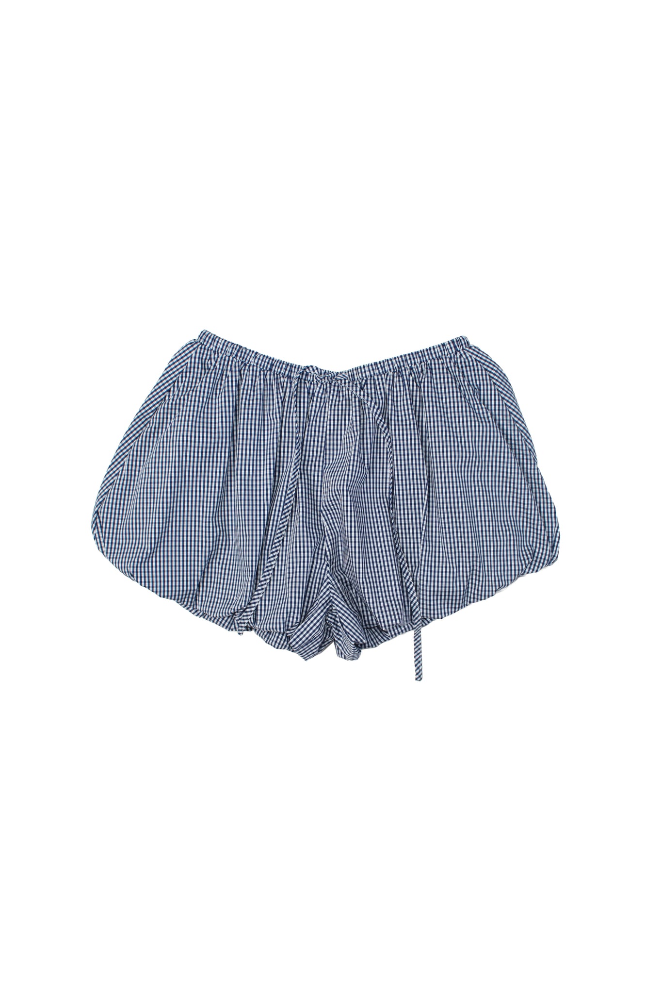 Blue Plaid Balloon Shorts