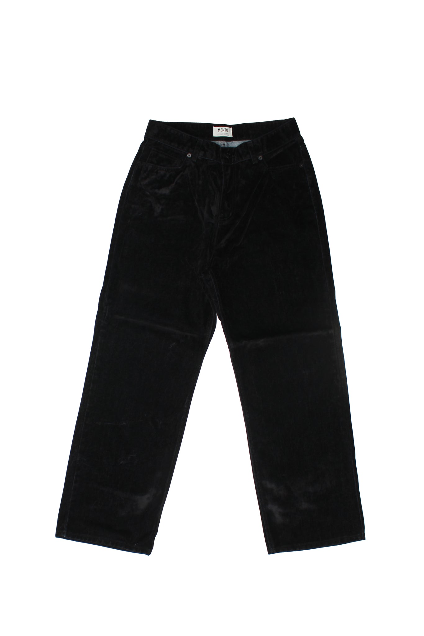 Velvet Denim Pants in Black