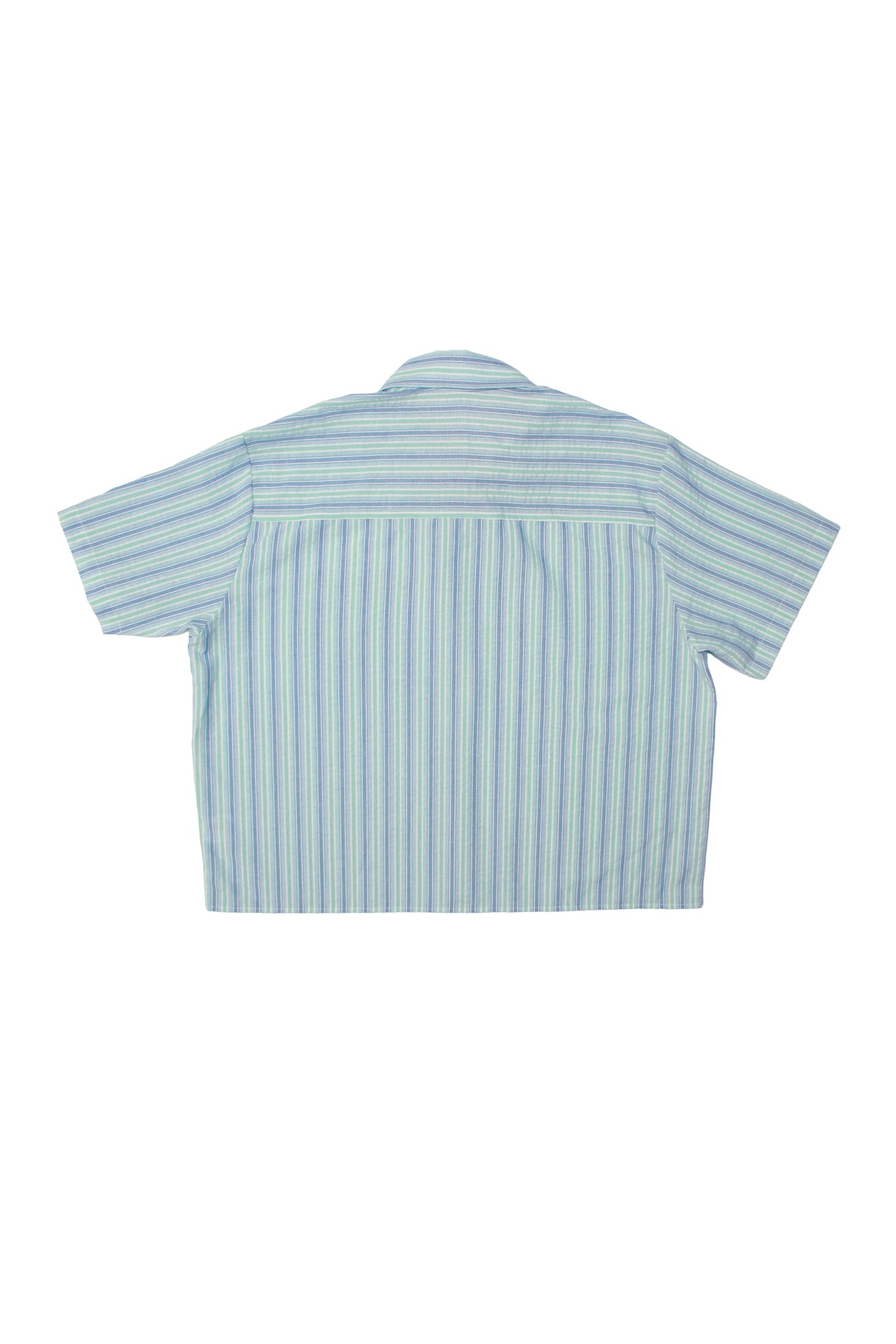 Blue Stripe Crop Shirt