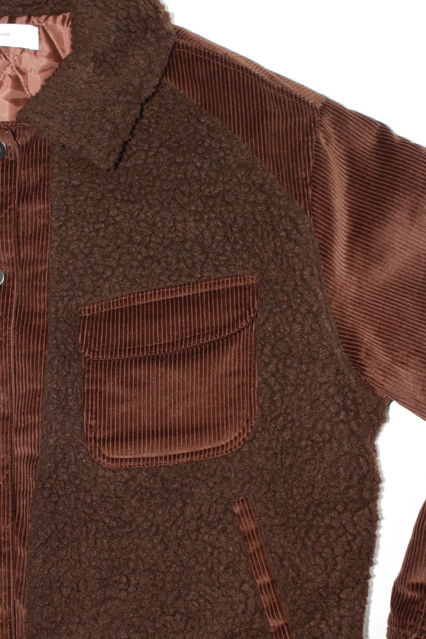 Corduroy Shearling Jacket in Brown