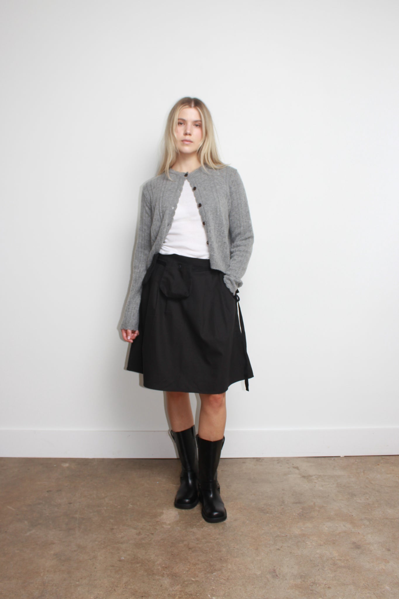 Pocket Belt Skirts in Black