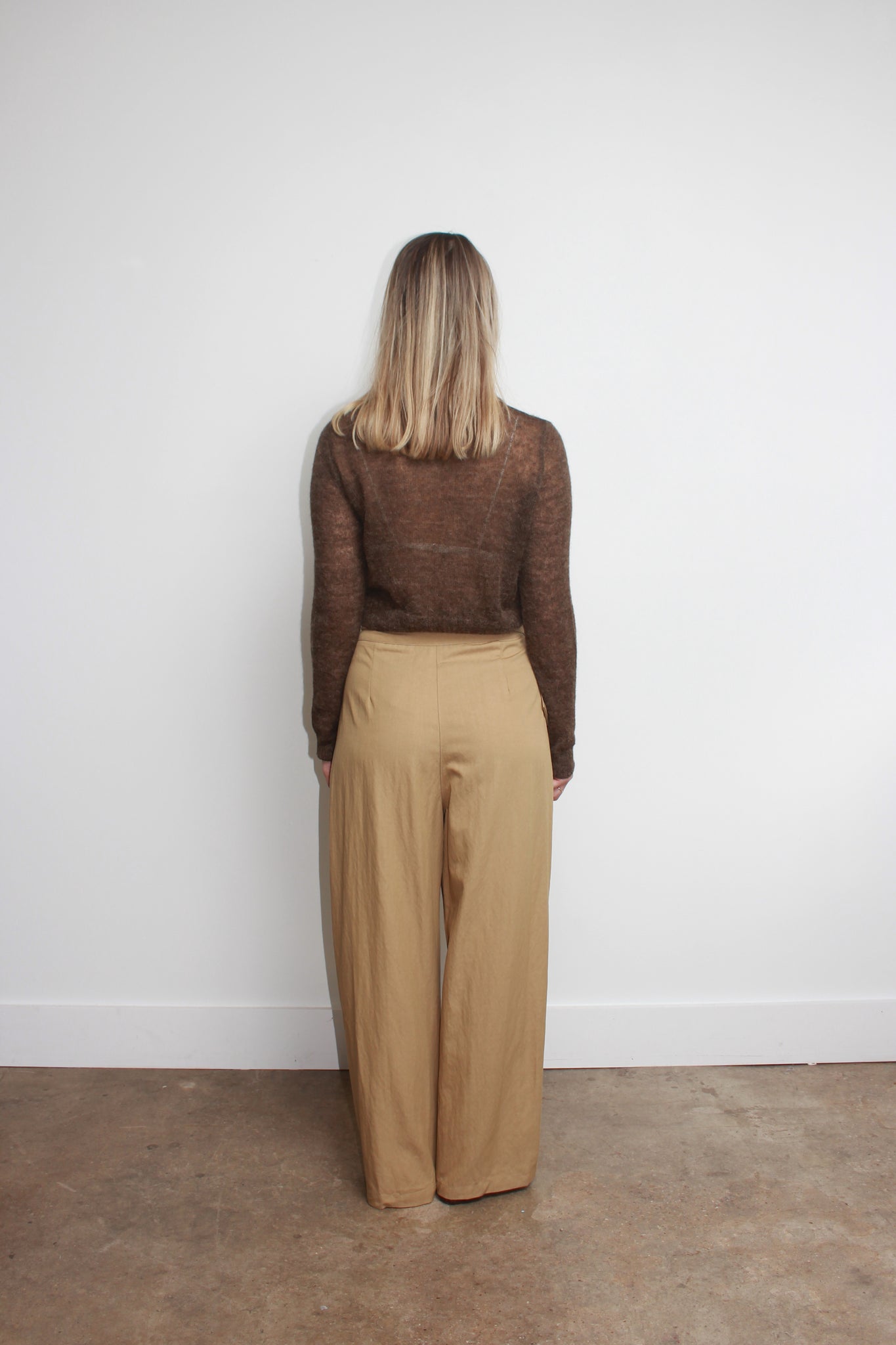 Wrapping Wrap Pants in Beige