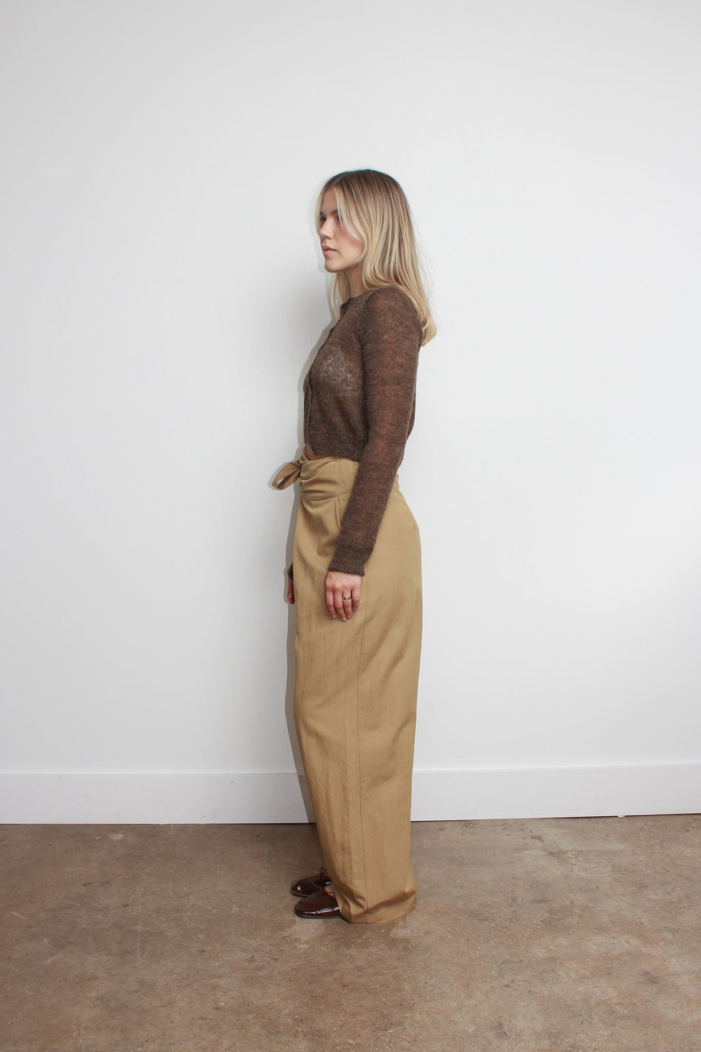 Wrapping Wrap Pants in Beige