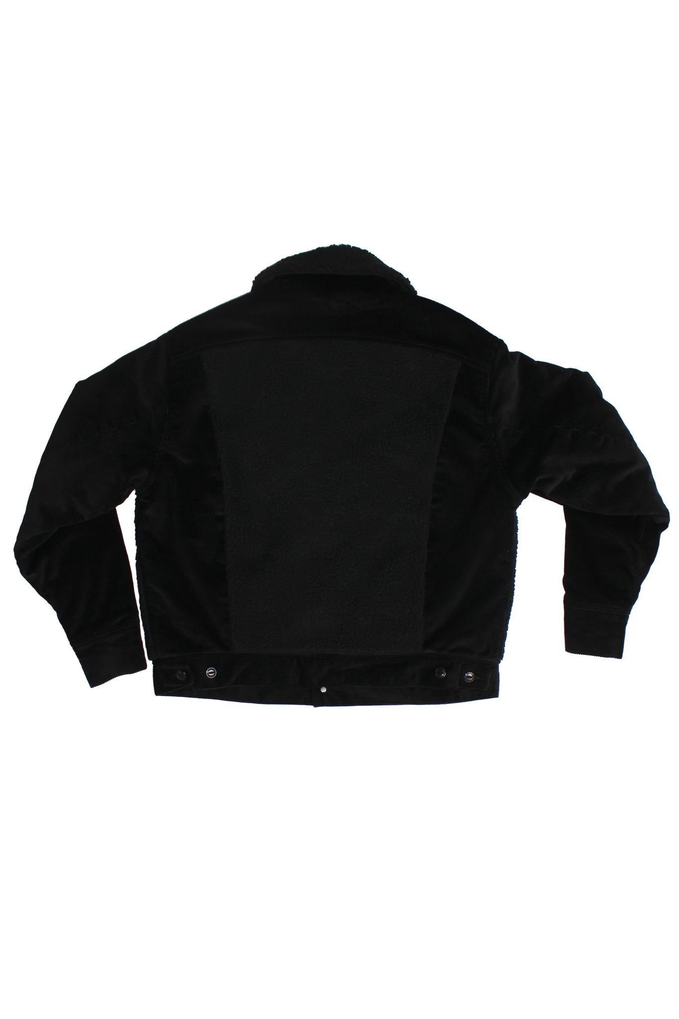 Corduroy Shearling Jacket in Black