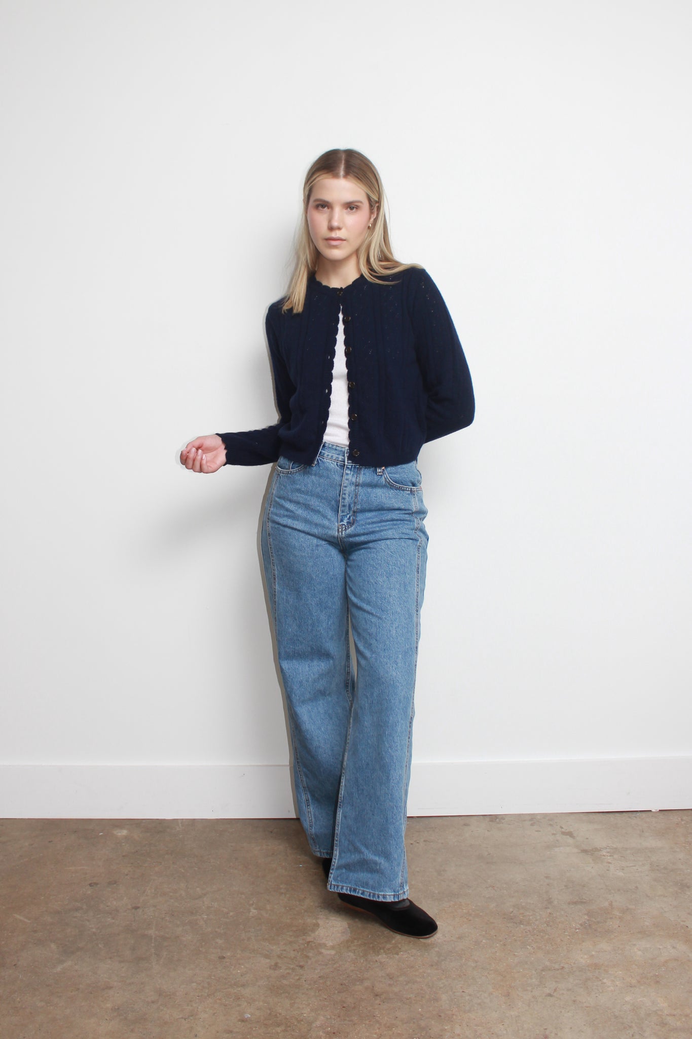 Side Line Denim Pants in Mid Wash