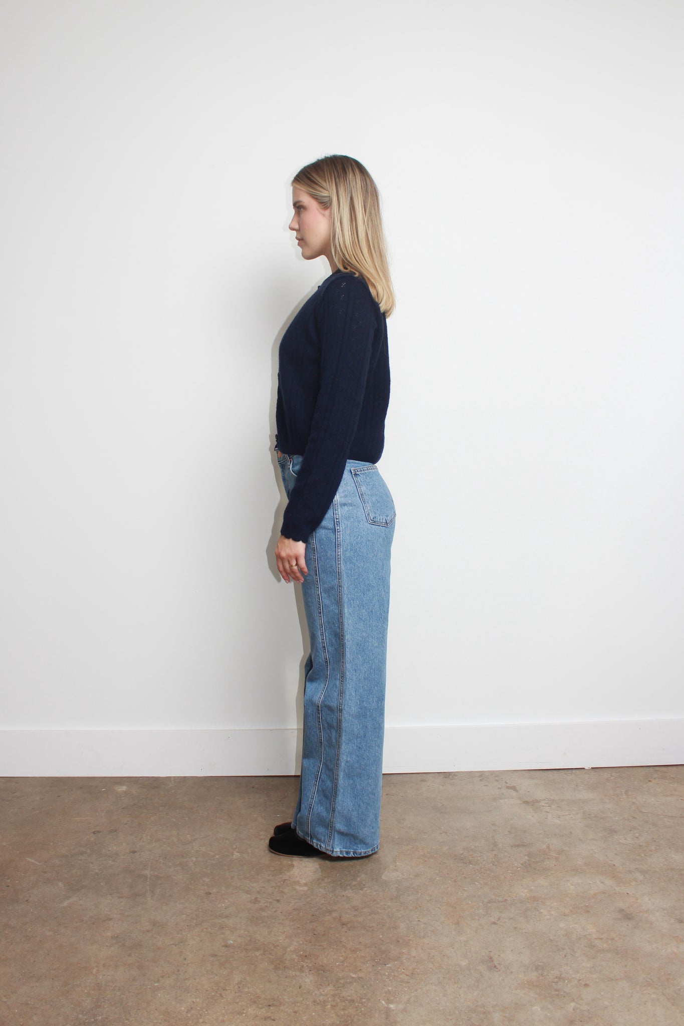 Side Line Denim Pants in Mid Wash