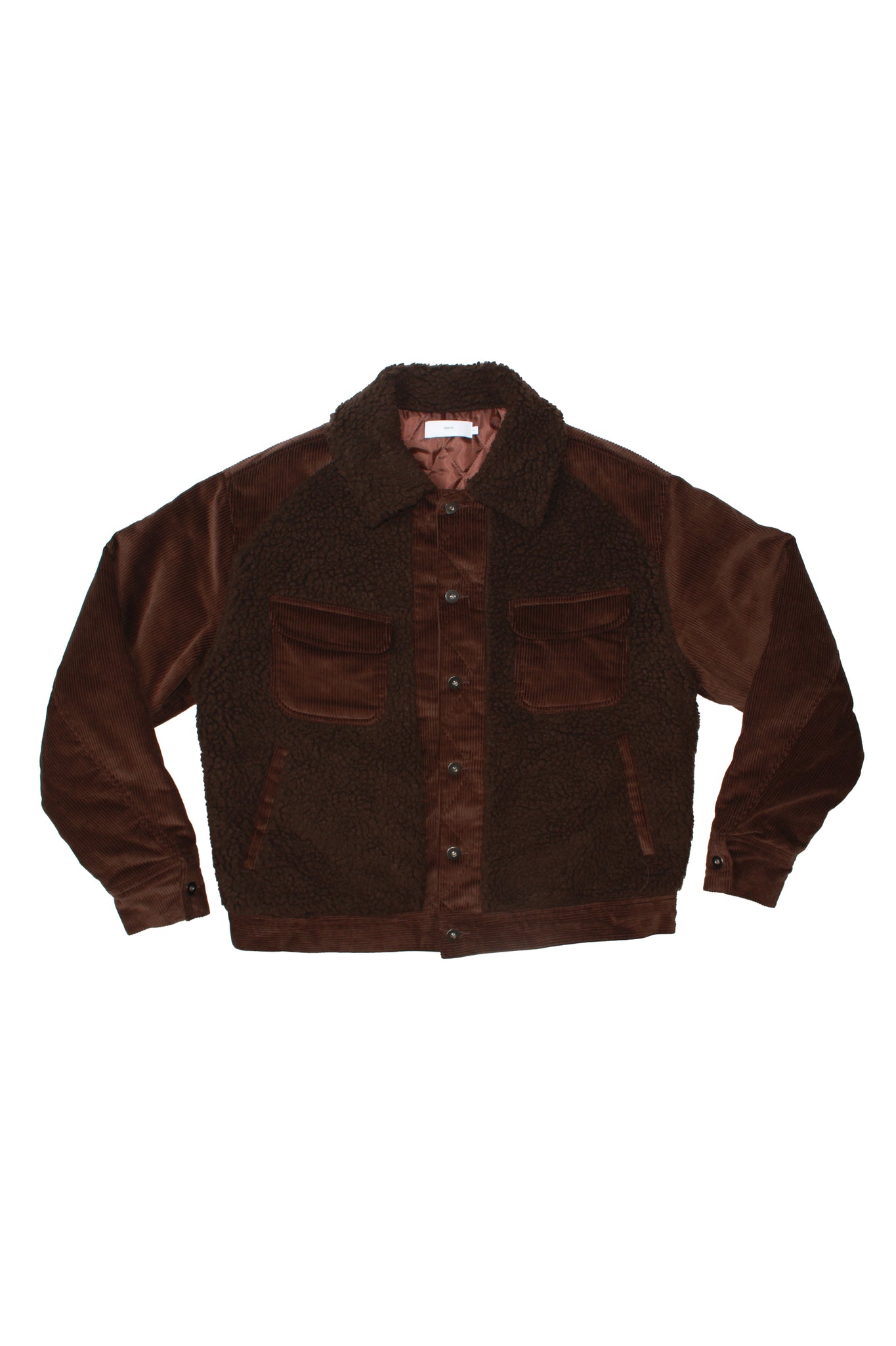 Corduroy Shearling Jacket in Brown