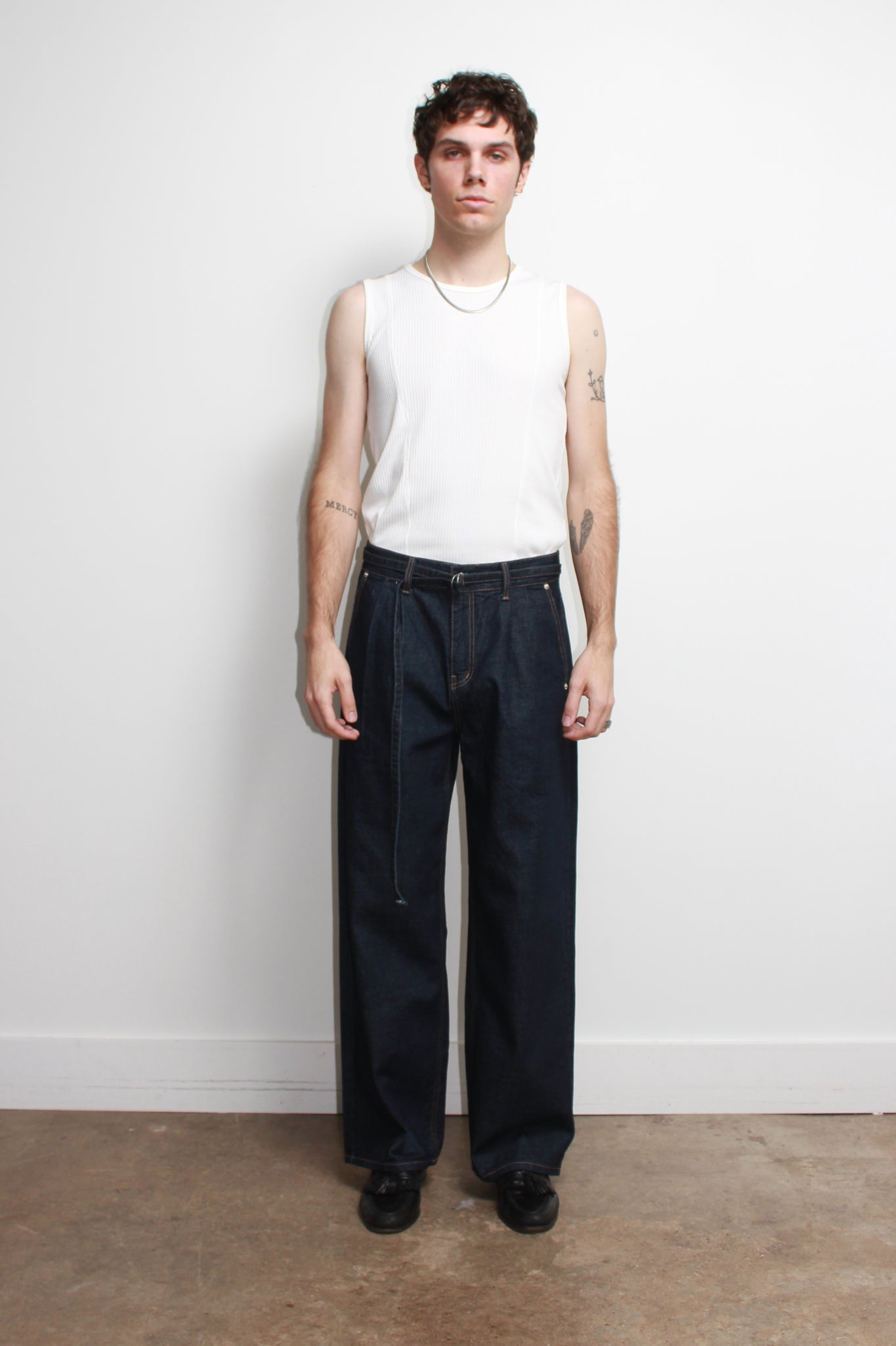 Mento Belted Wide Denim