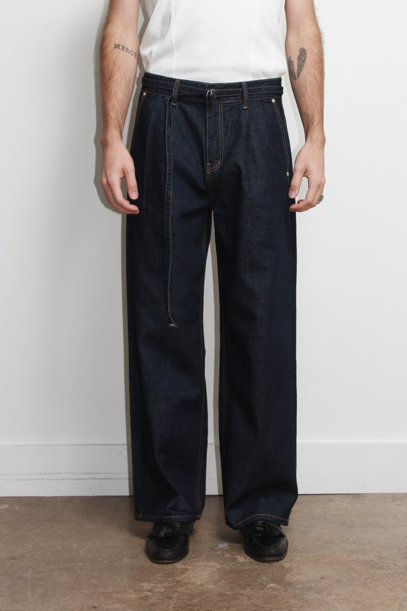 Mento Belted Wide Denim