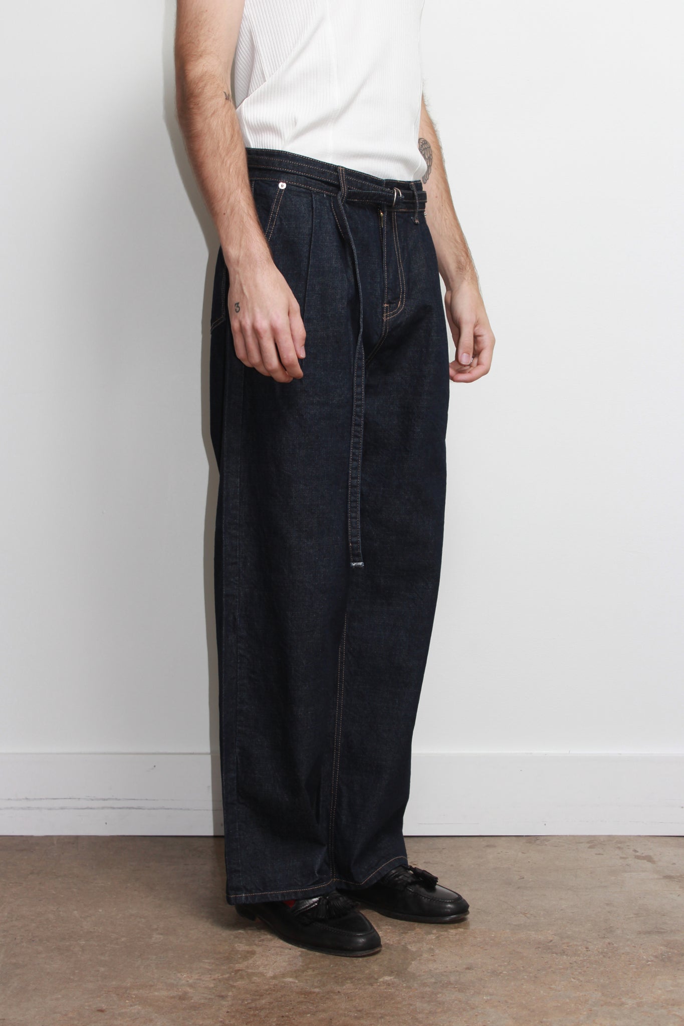 Mento Belted Wide Denim