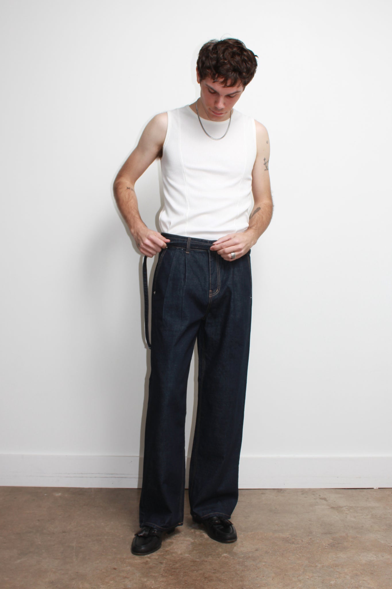 Mento Belted Wide Denim