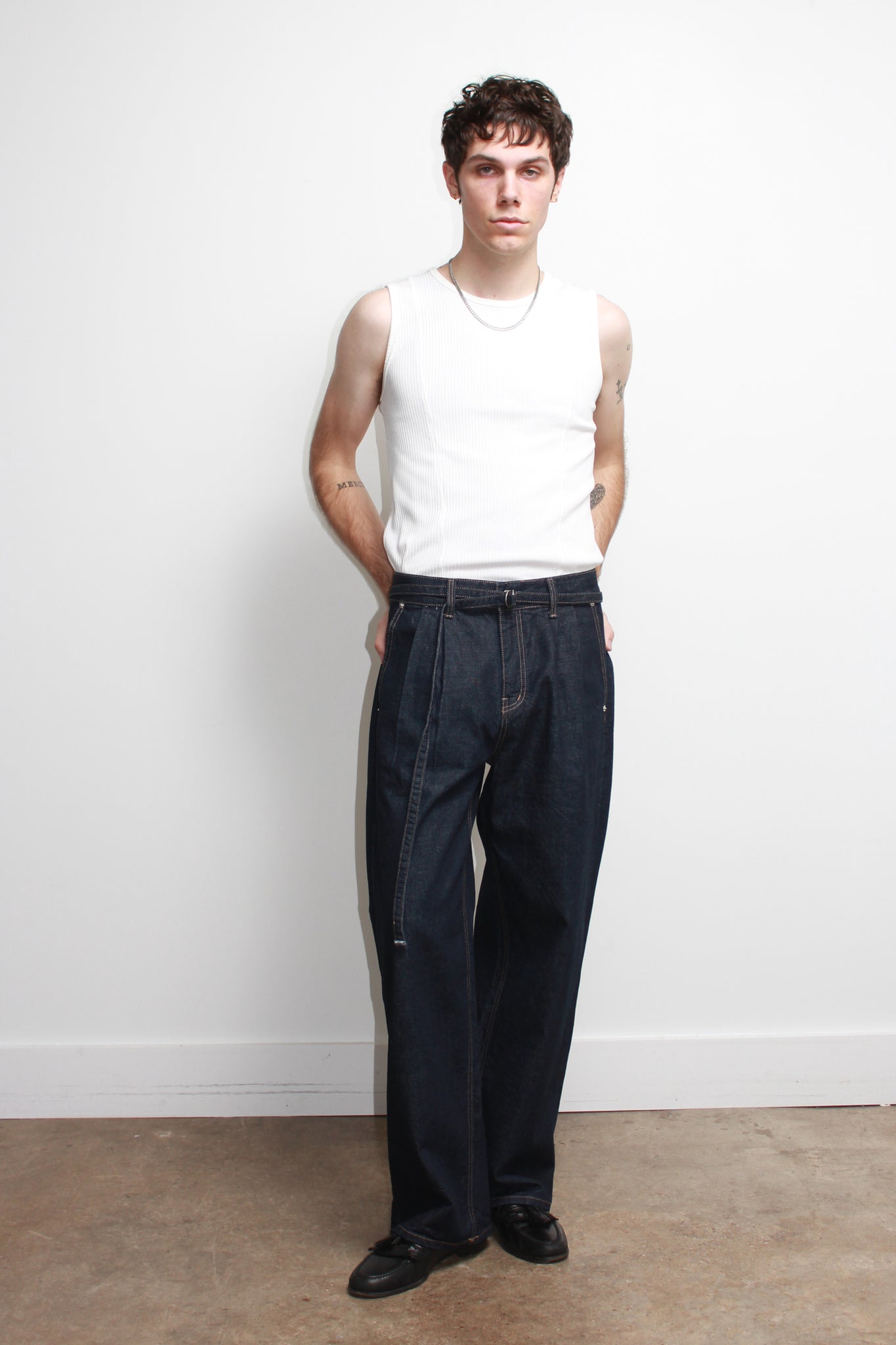 Mento Belted Wide Denim