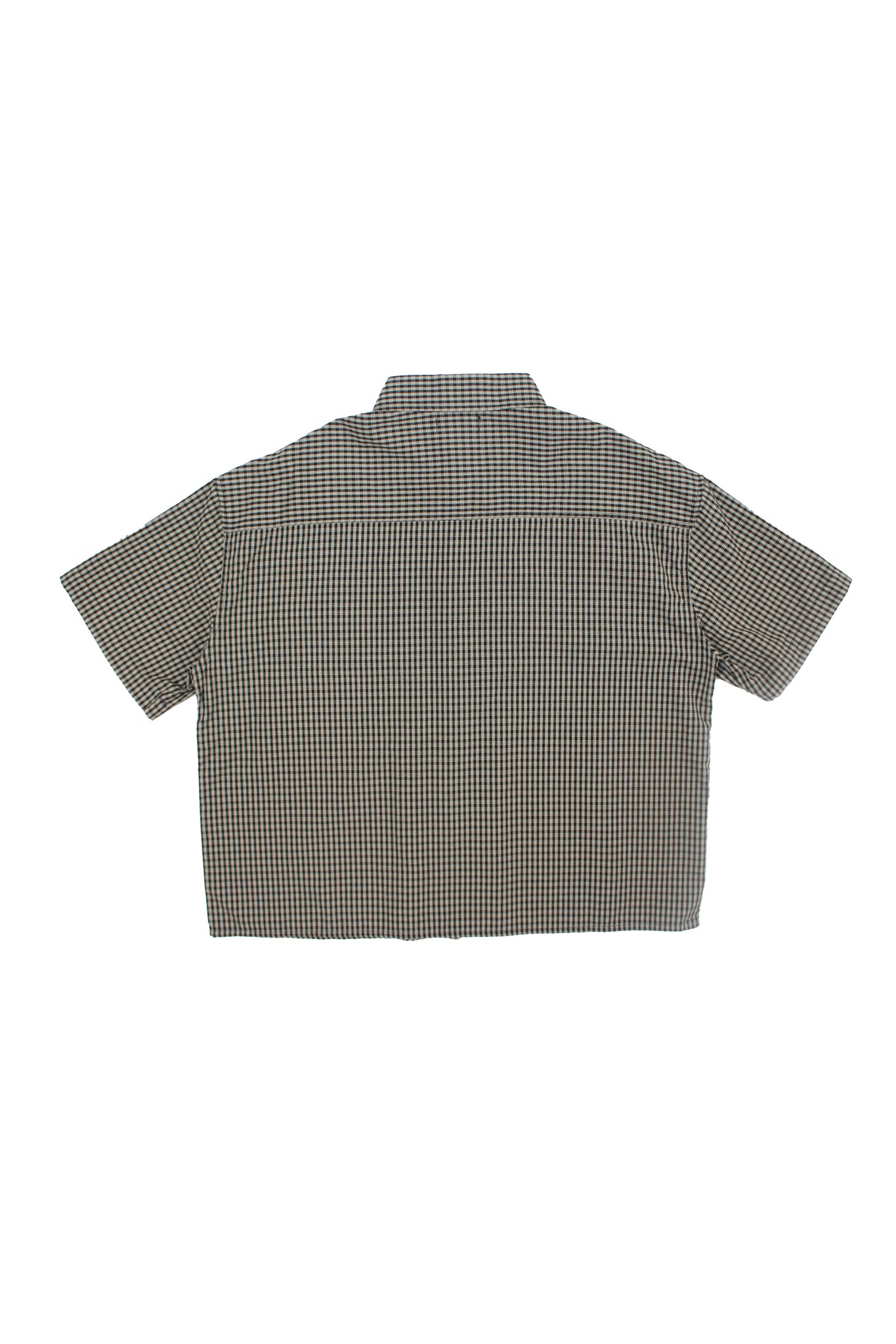 Century Plaid Crop Shirt in Black