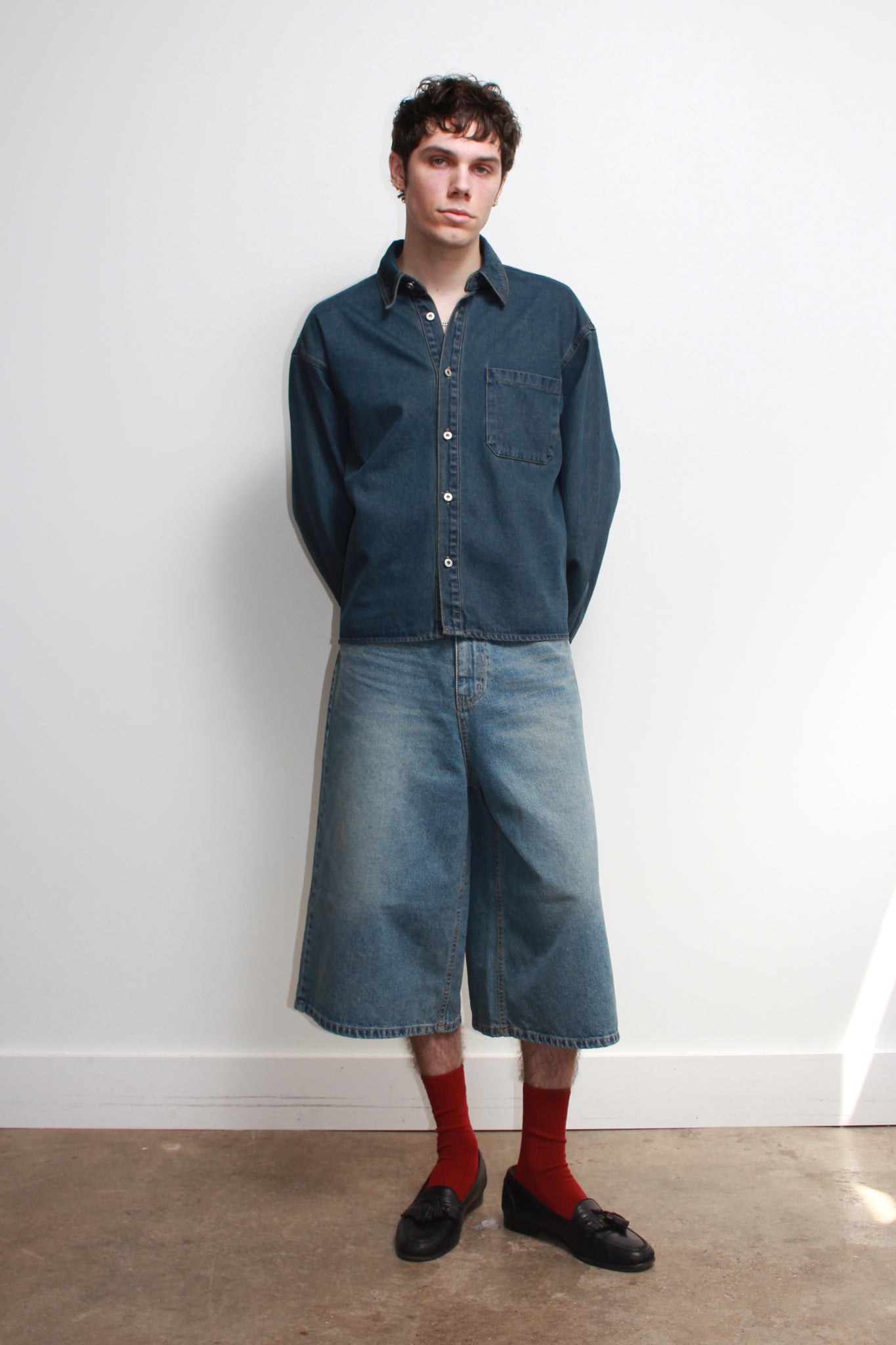 Capri Mid wash Bermuda Shorts