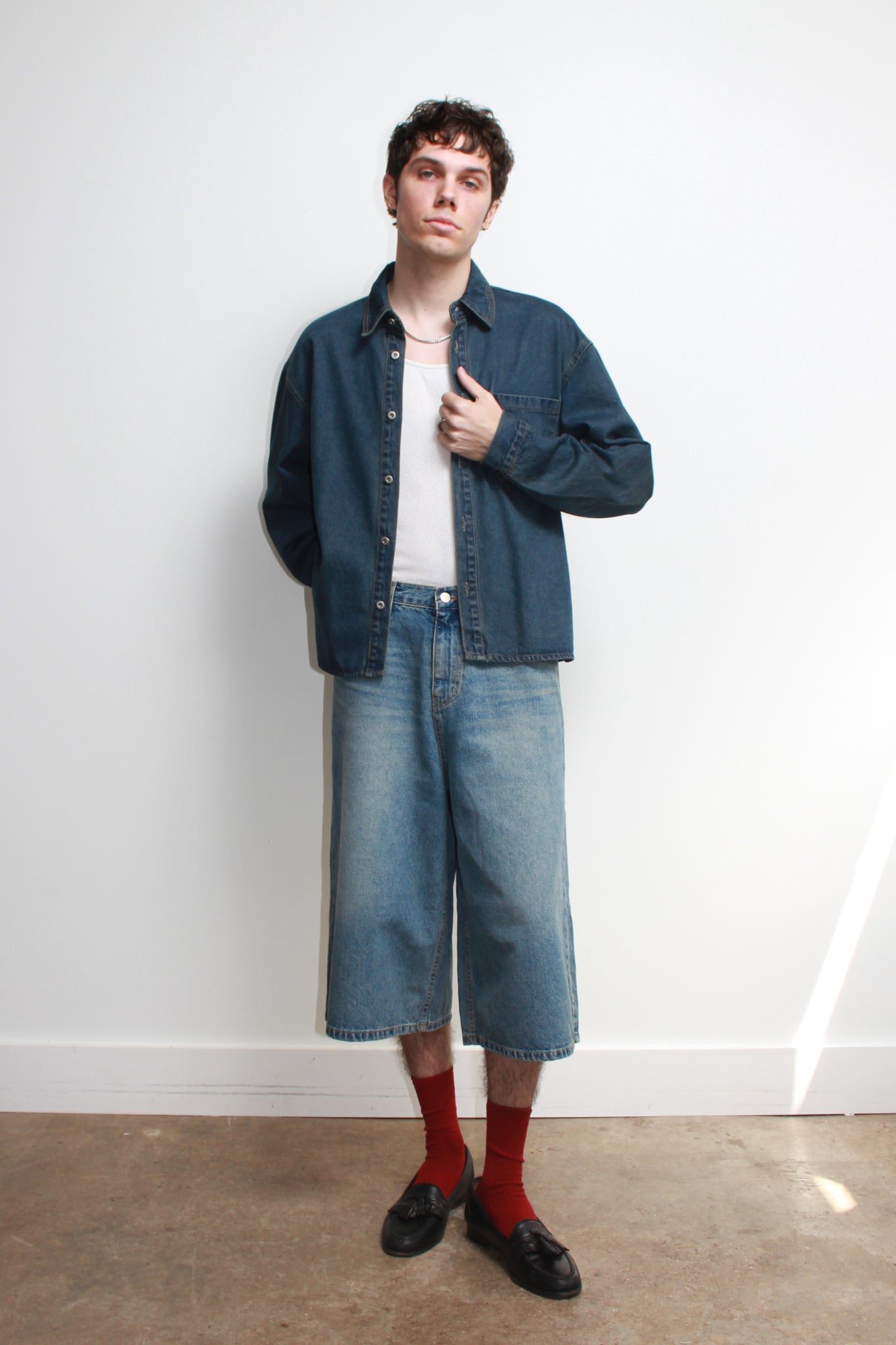 Capri Mid wash Bermuda Shorts