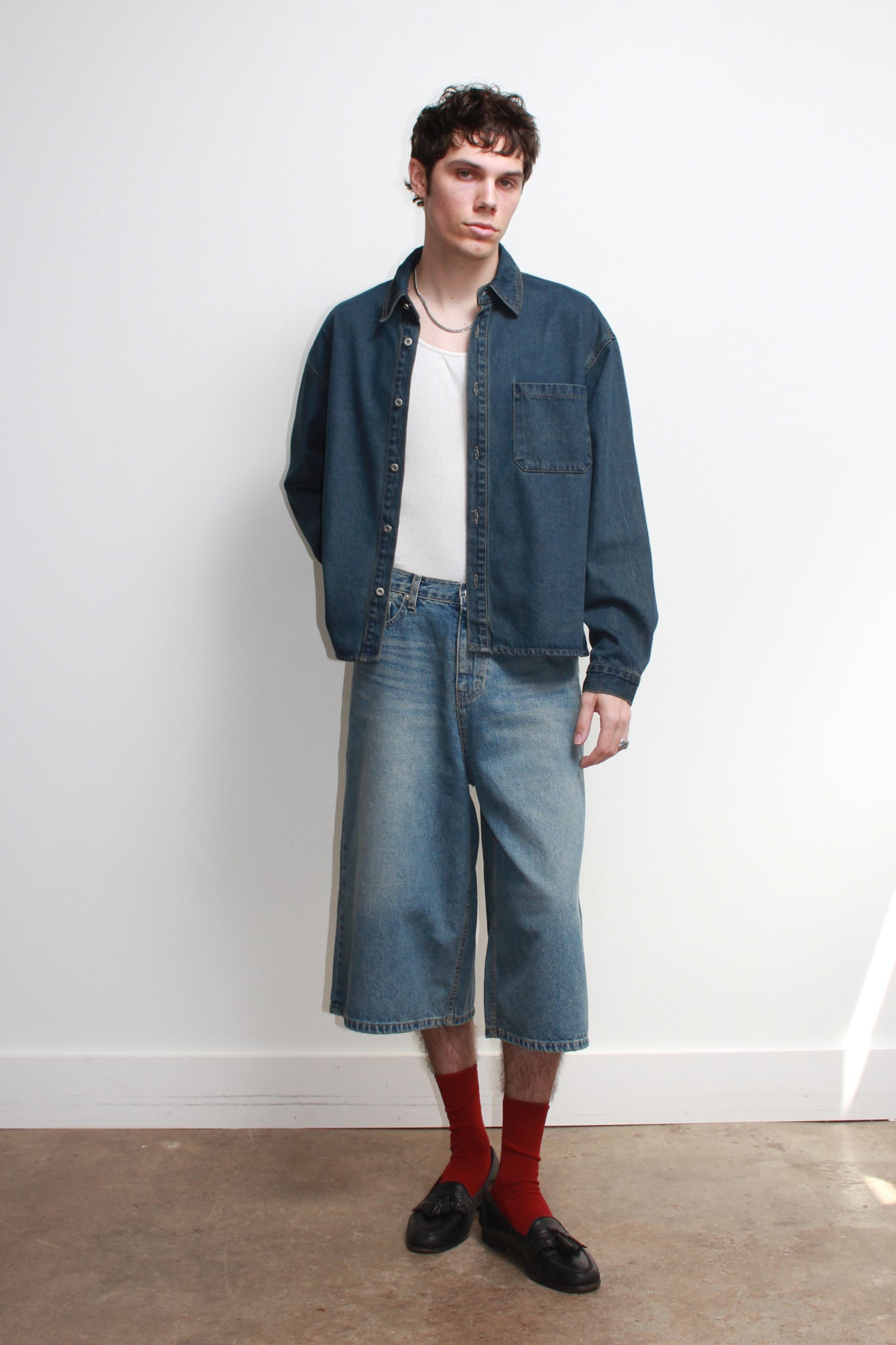 Capri Mid wash Bermuda Shorts