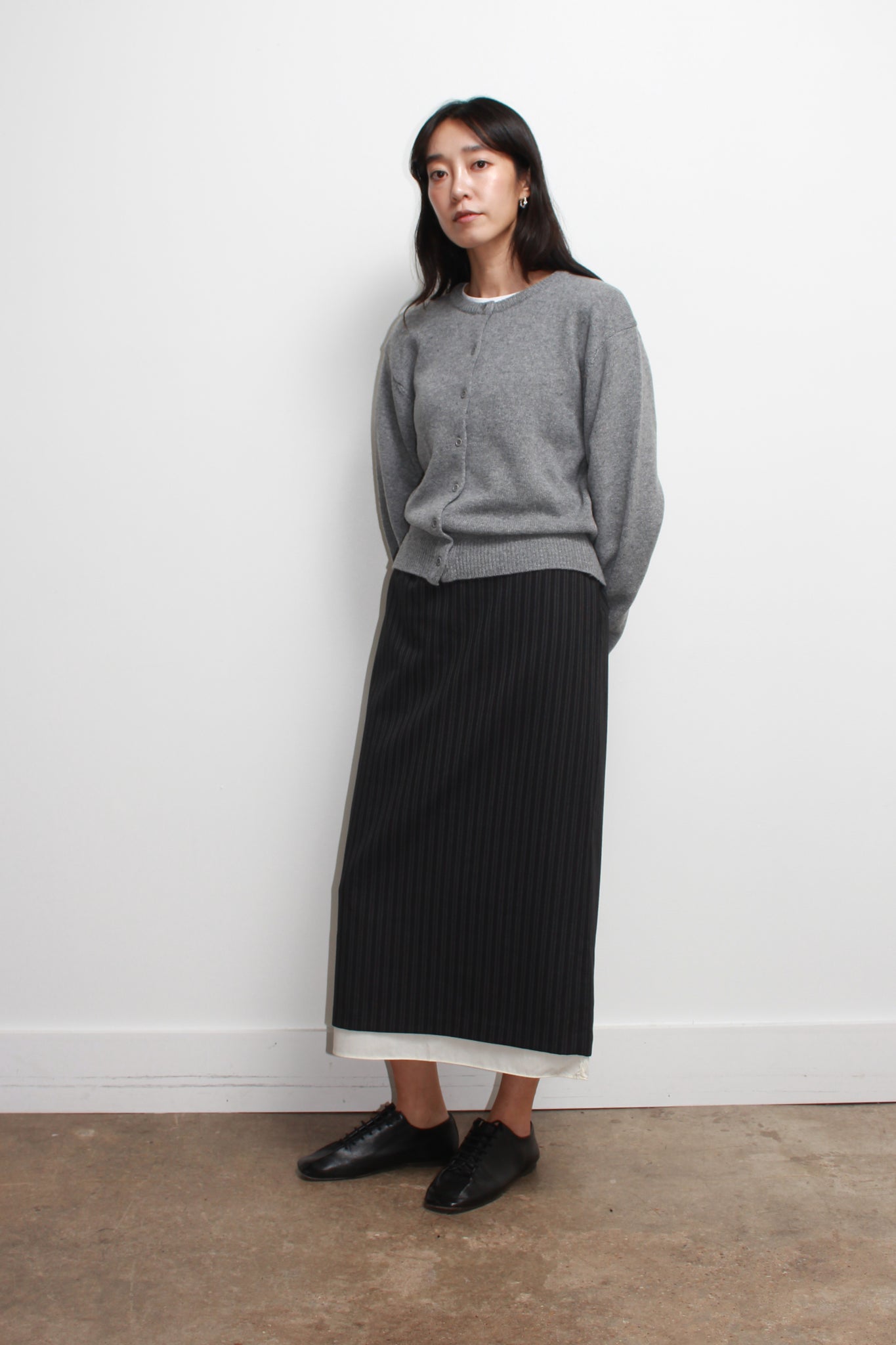 Moh Rounded Cardigan in Grey