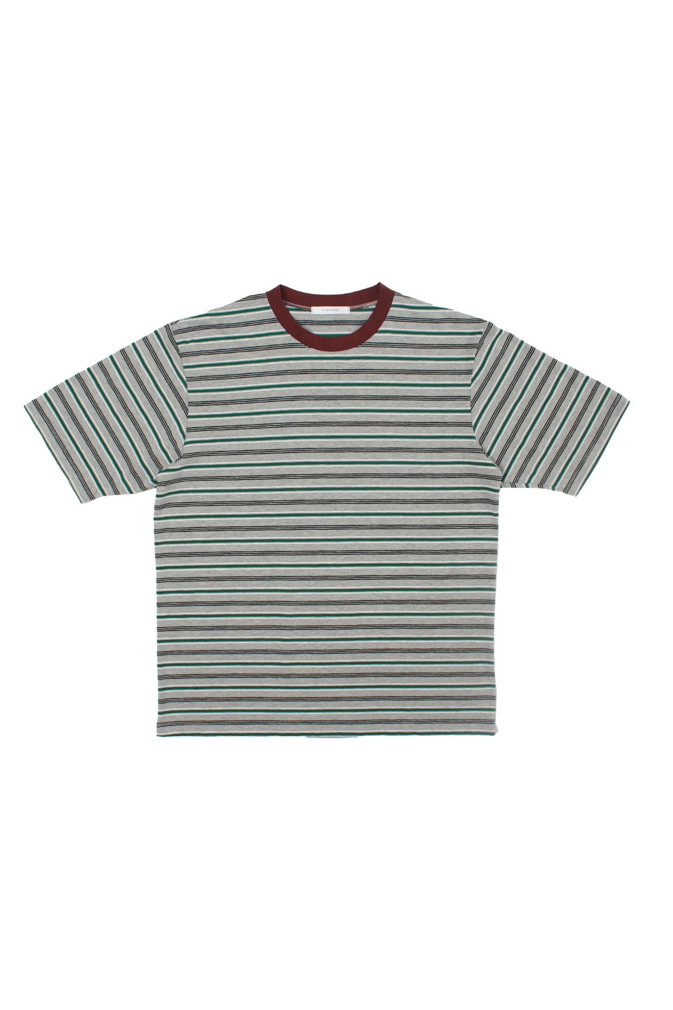 Stripe Boxy T-Shirt in Grey