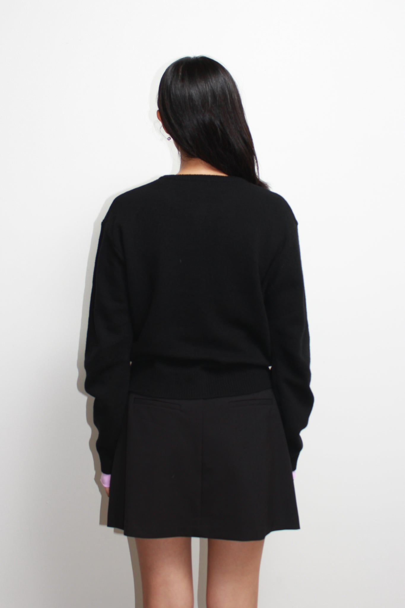 Moh Rounded Cardigan in Black