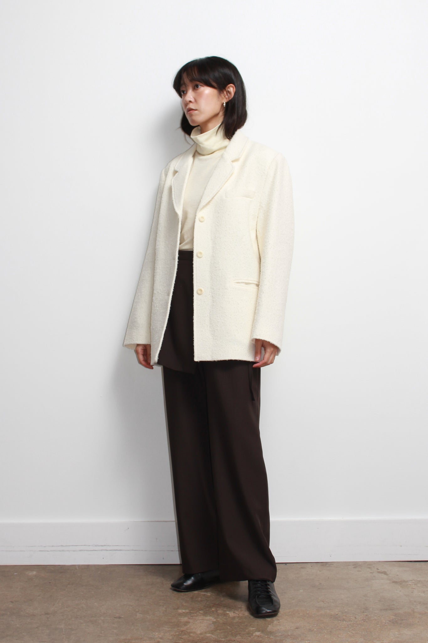 Tei Pleats Wrap Skirt Pants in Chocolate
