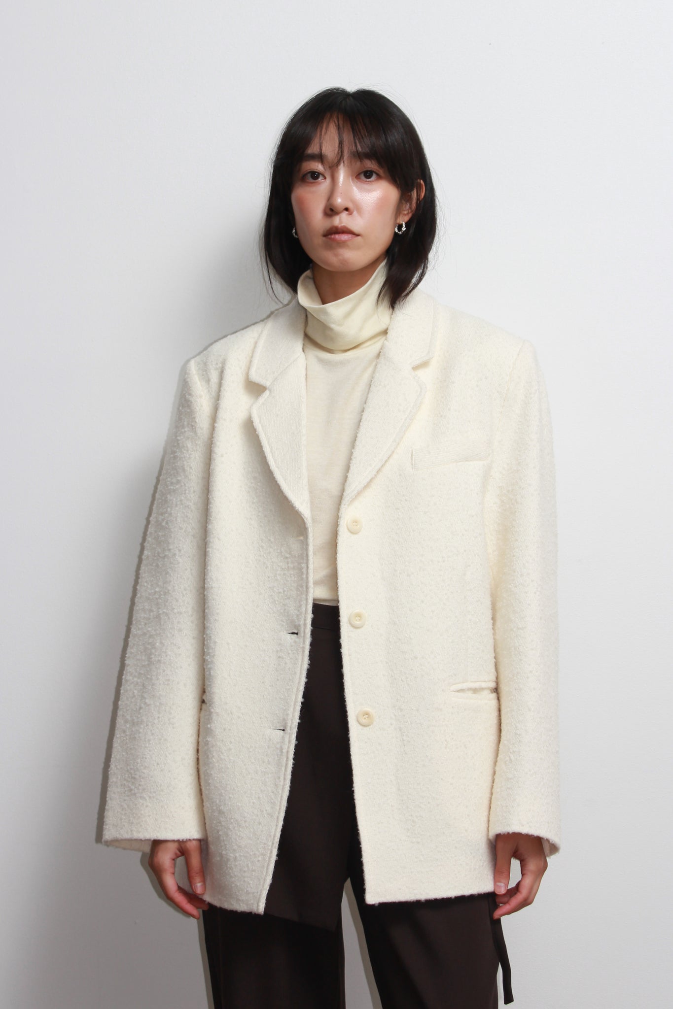 Snowflake Three Button Wool Blazer