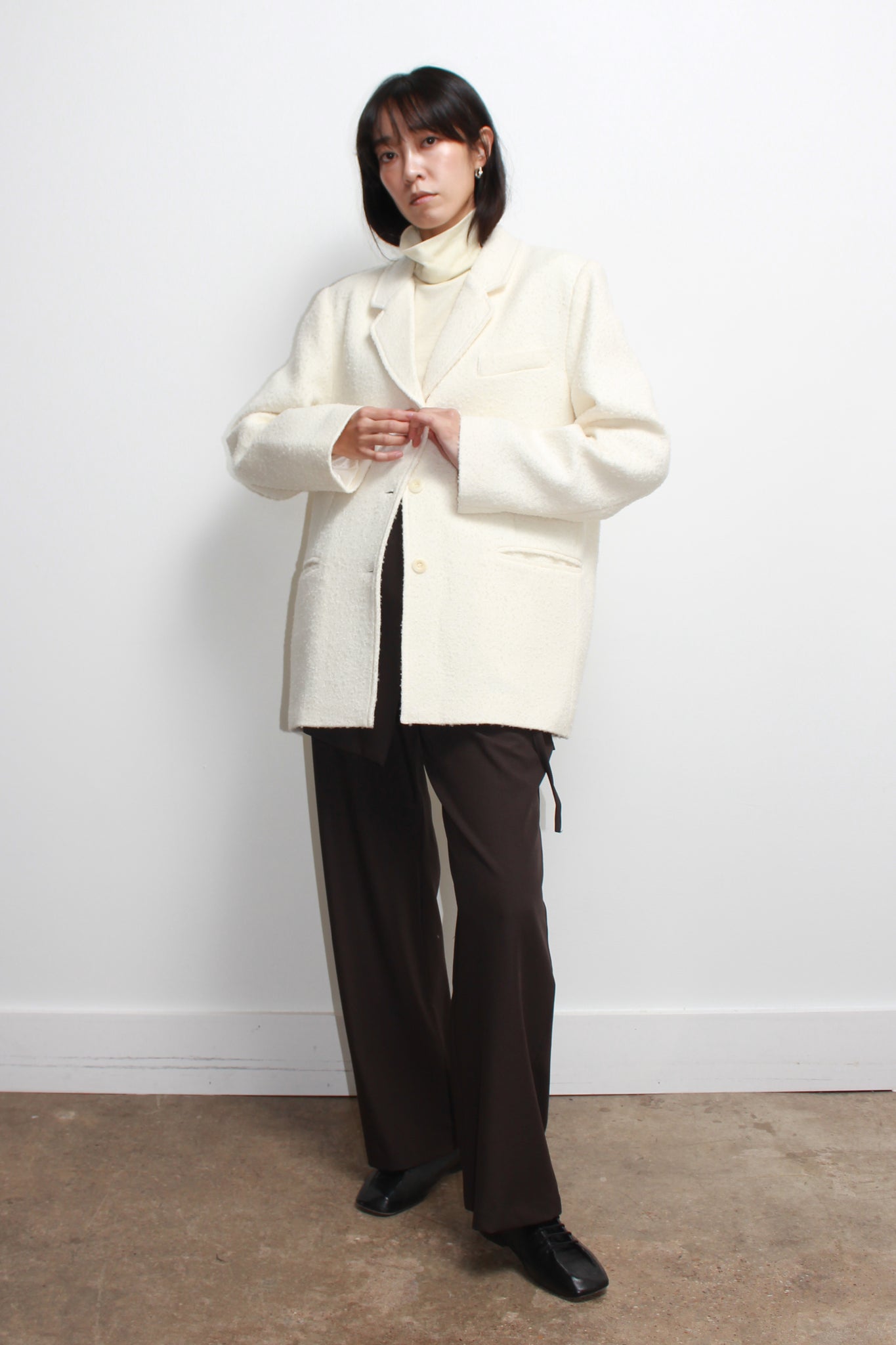 Tei Pleats Wrap Skirt Pants in Chocolate