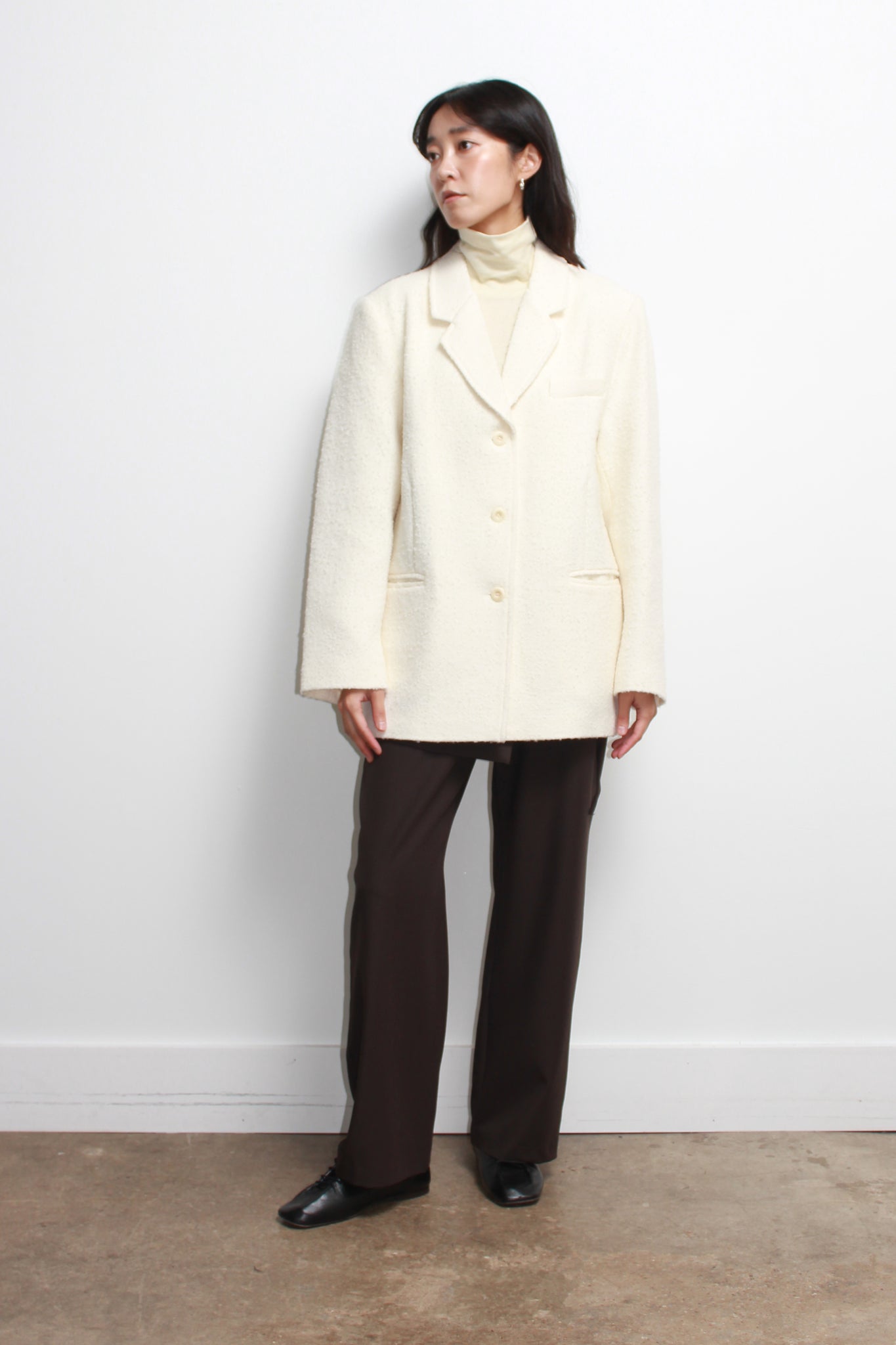 Snowflake Three Button Wool Blazer