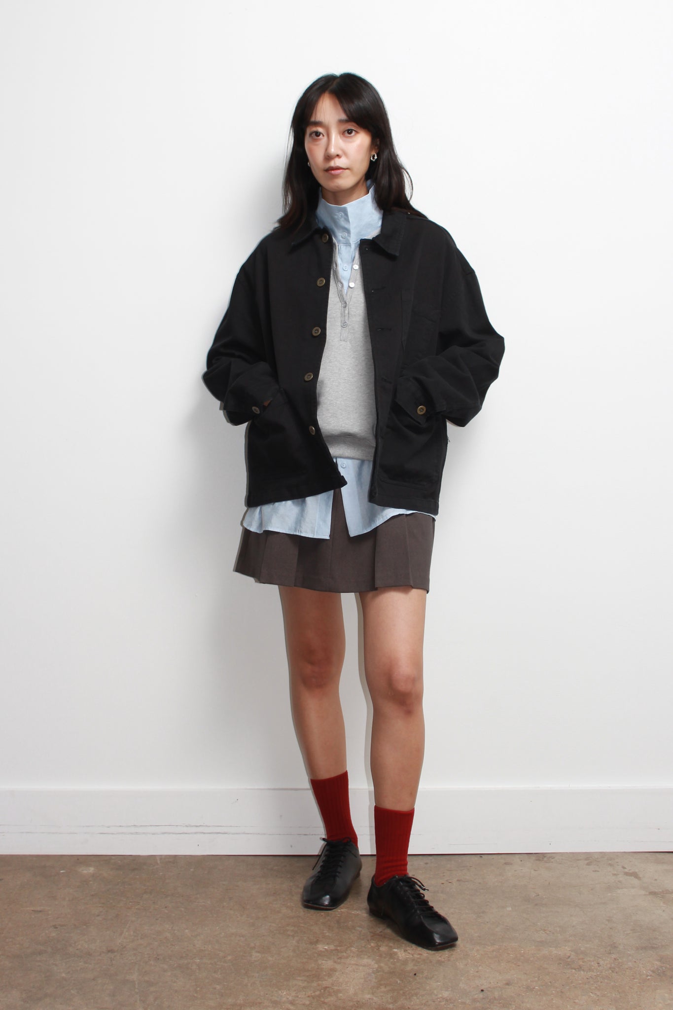 Remain D Crop Jacket in Black