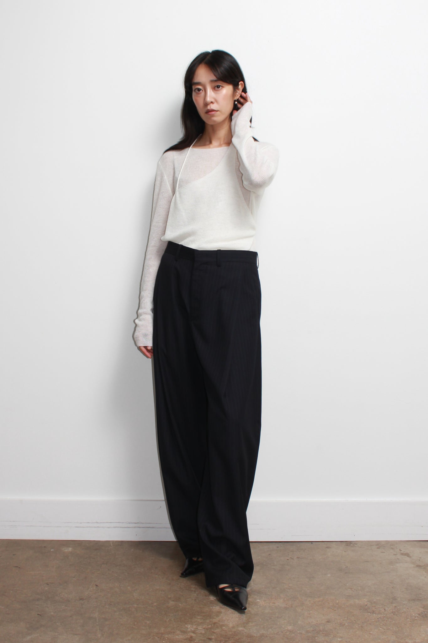 Kei Knie Vest Set in Ivory