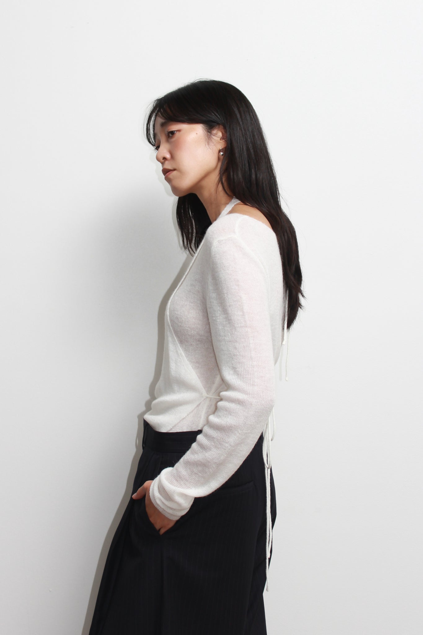 Kei Knie Vest Set in Ivory