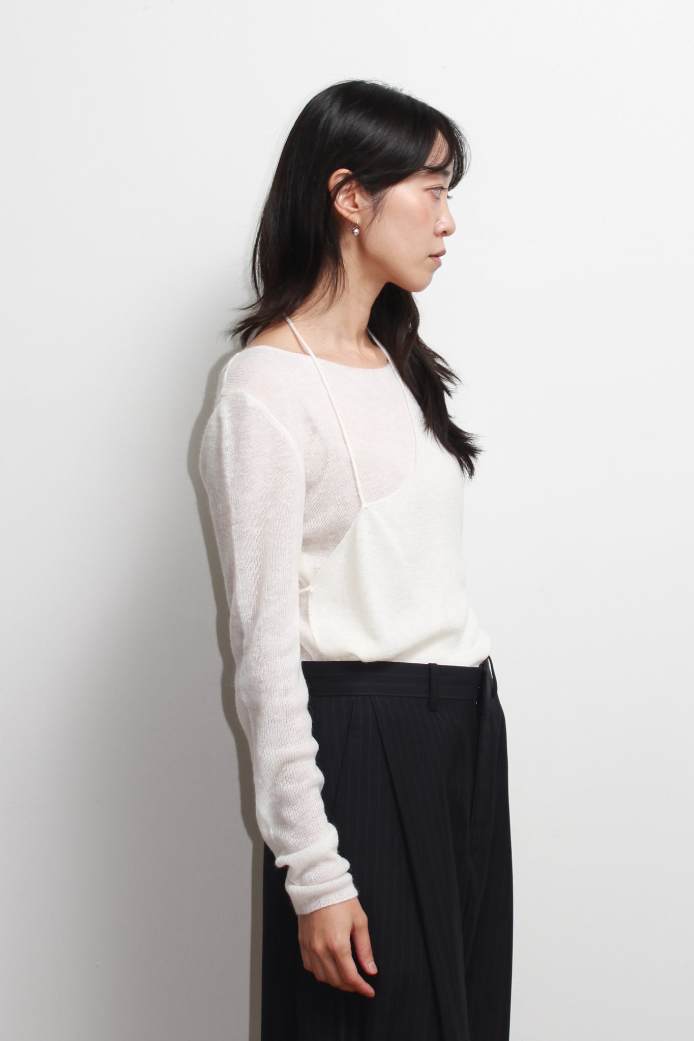 Kei Knie Vest Set in Ivory