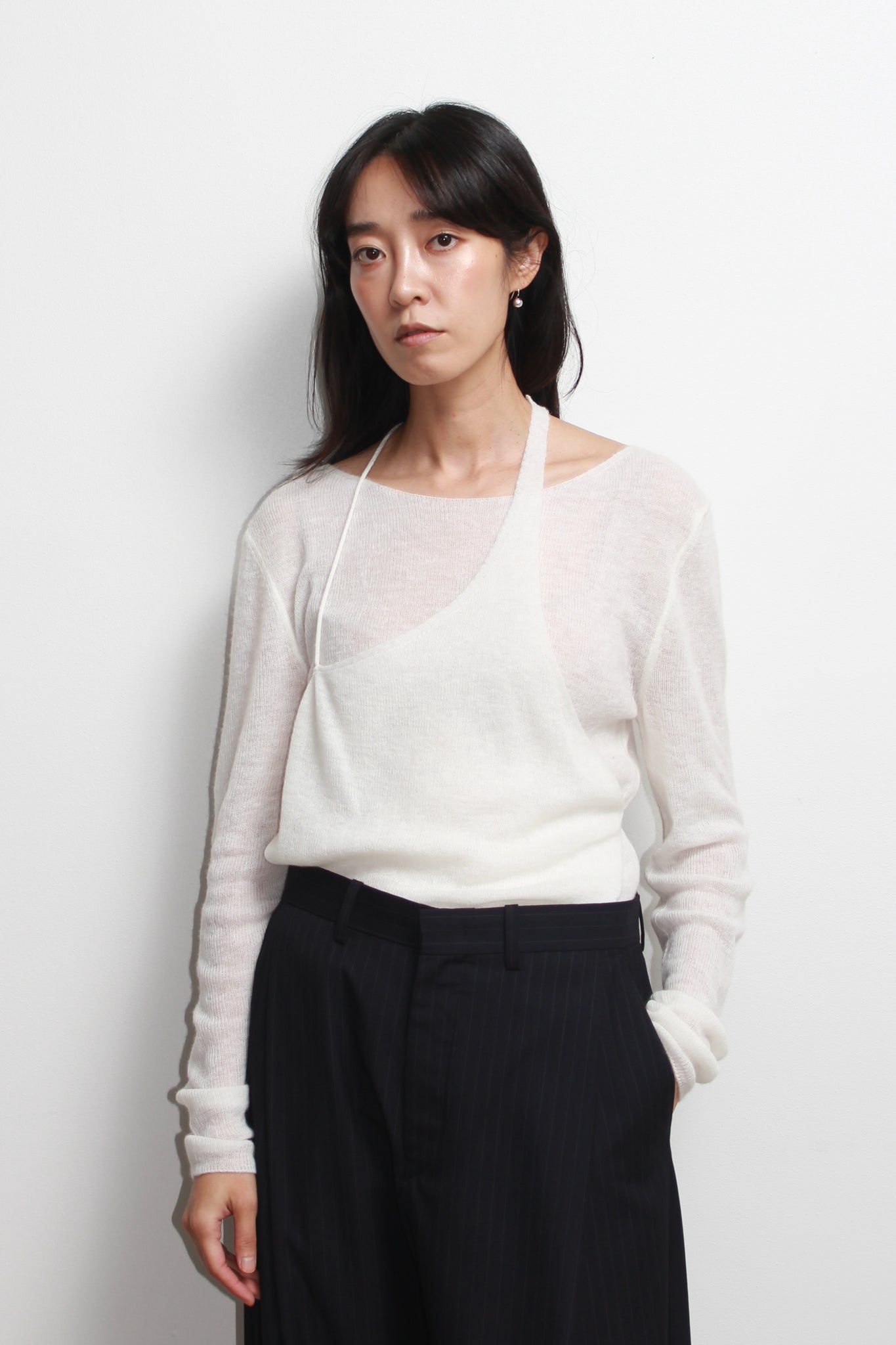 Kei Knie Vest Set in Ivory