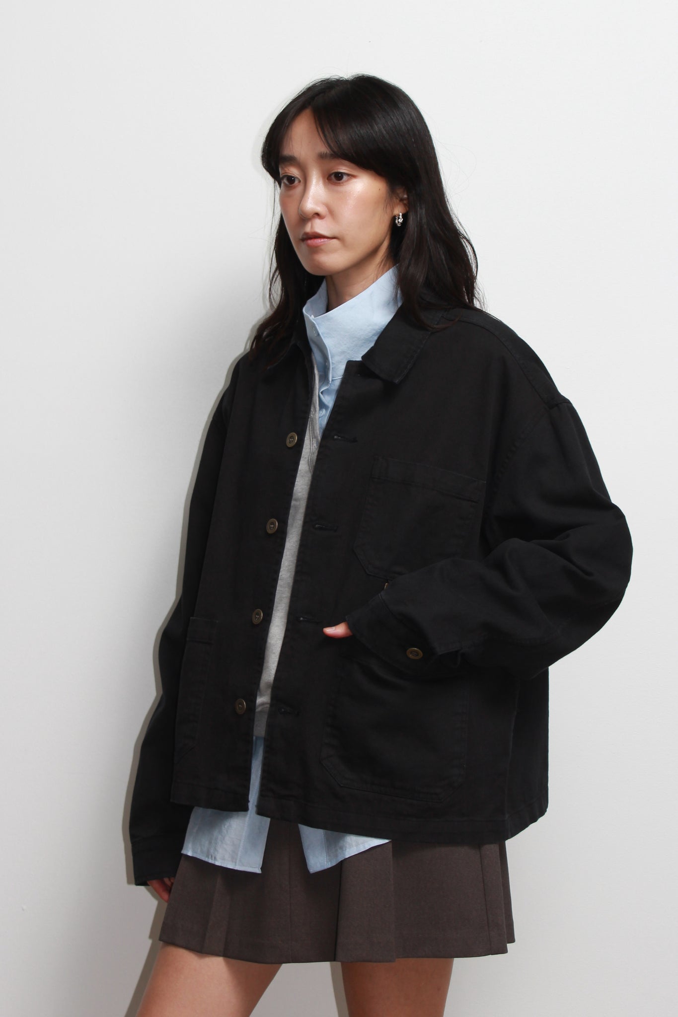 Remain D Crop Jacket in Black