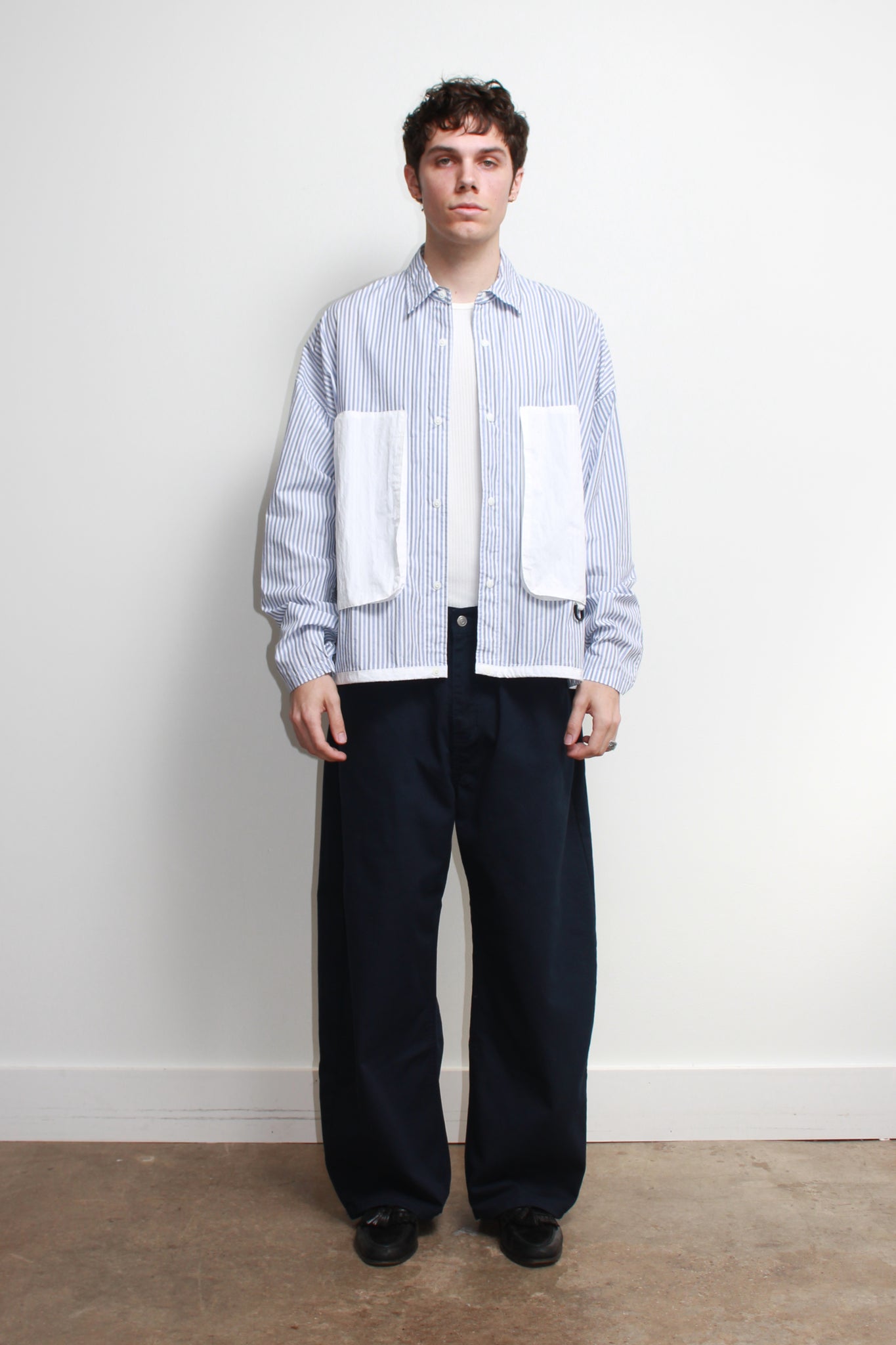 Rib Pocket Shirtket in Stripes