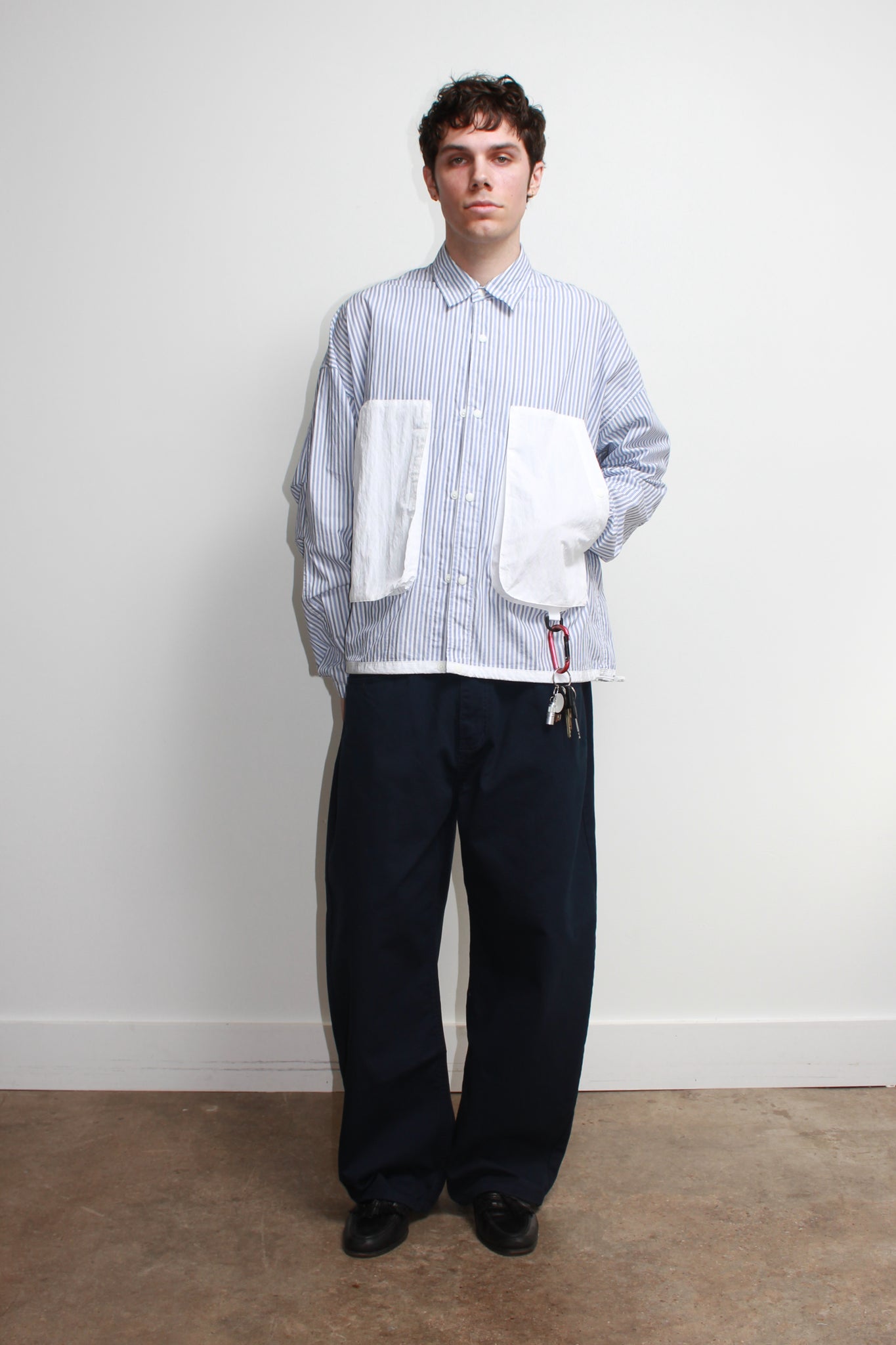 Rib Pocket Shirtket in Stripes